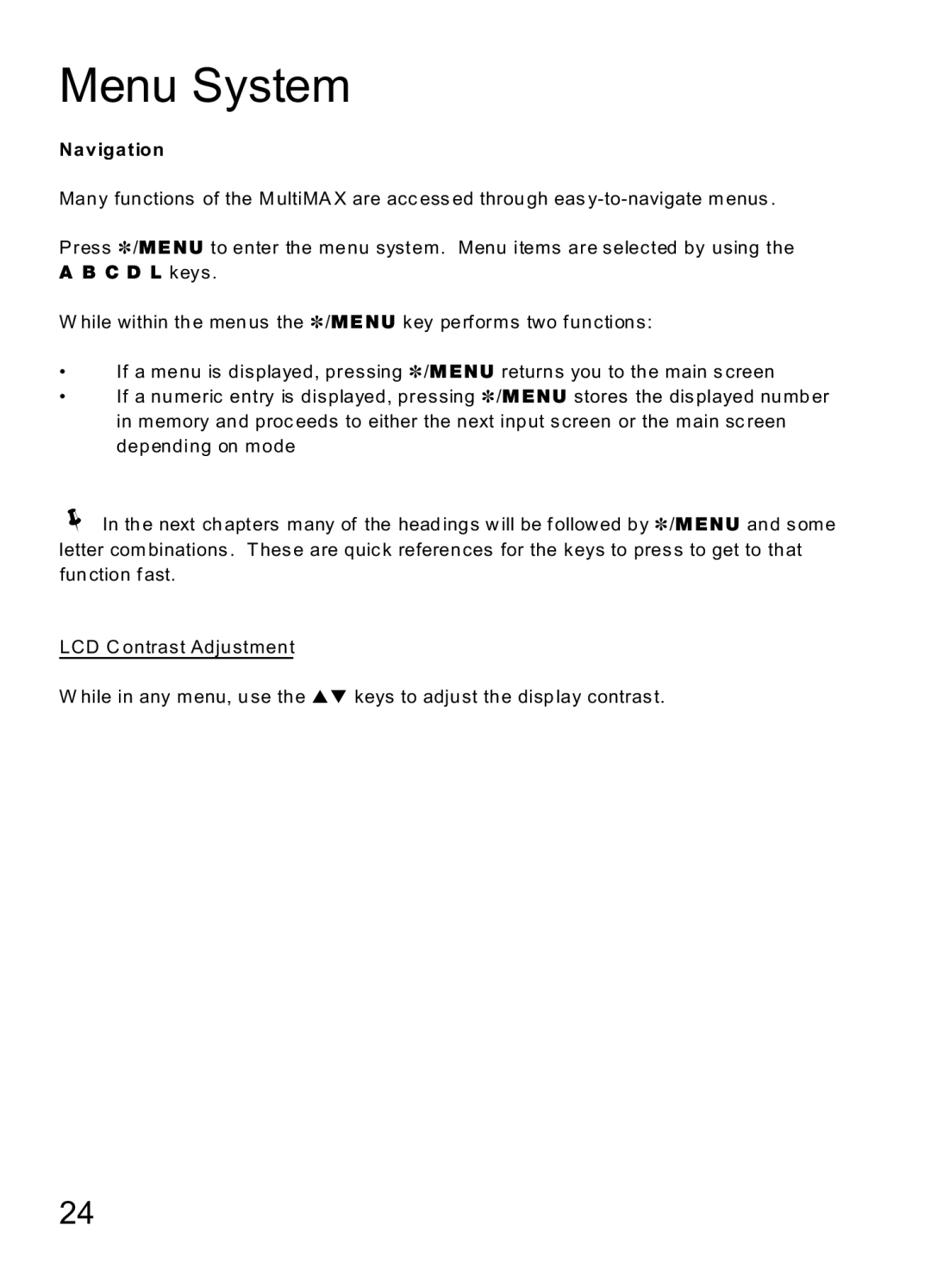 MaxTech Transceiver manual Navigation, C D L keys 