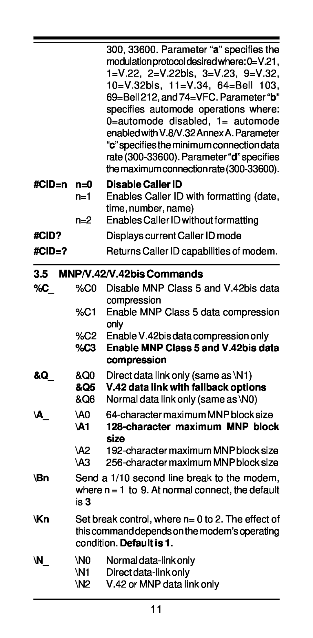 MaxTech xpvs336i 300, 33600. Parameter “a” specifies the, enabledwithV.8/V.32AnnexA.Parameter, character maximum MNP block 
