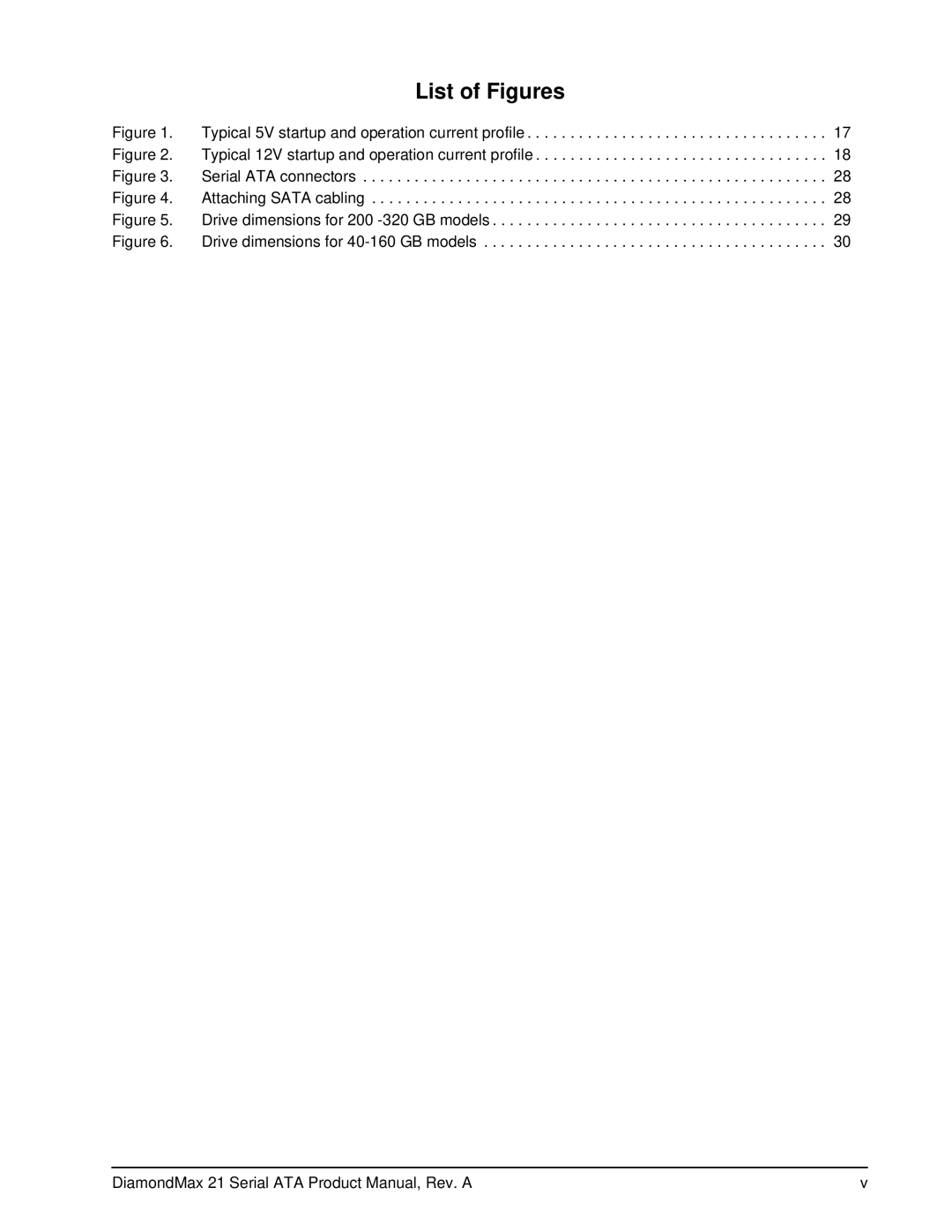 Maxtor 100451230 manual List of Figures 