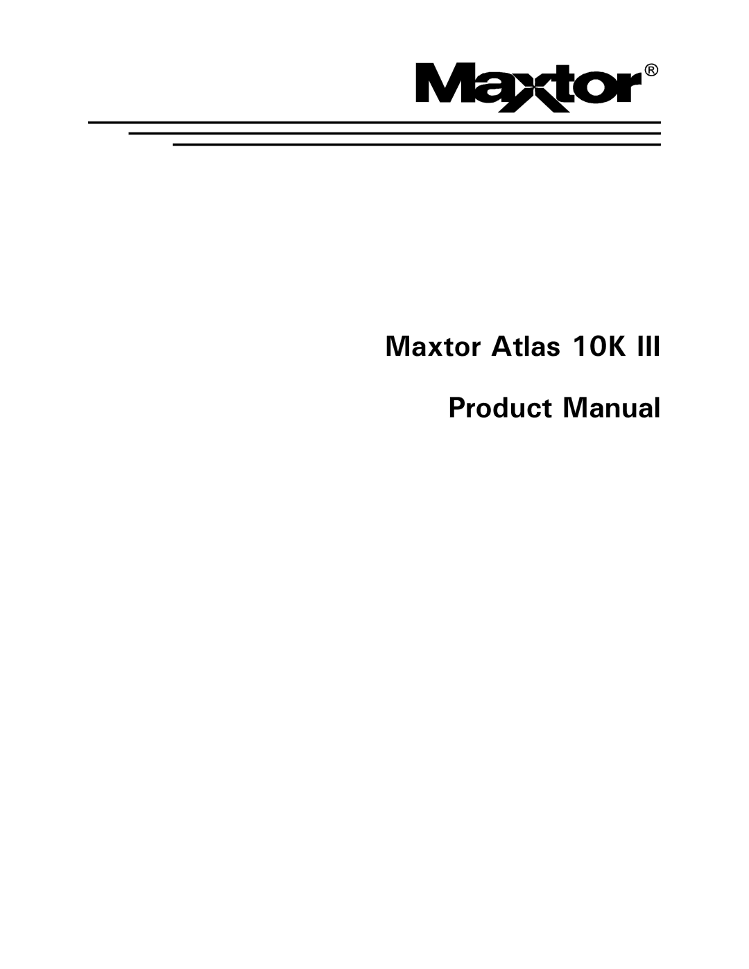 Maxtor 10K III manual 2TQFWEV/CPWCN 