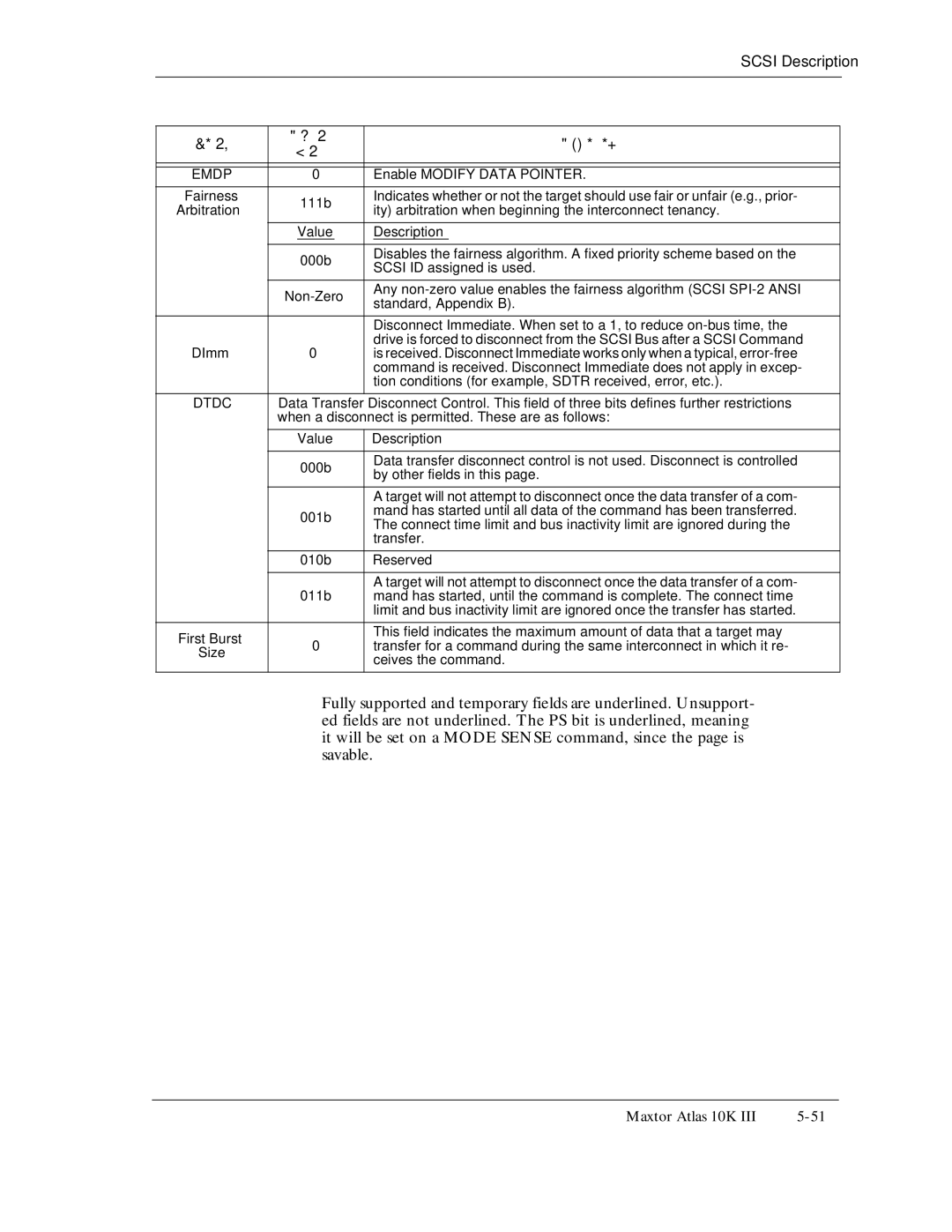 Maxtor 10K III manual Enable Modify Data Pointer, Ity arbitration when beginning the interconnect tenancy 