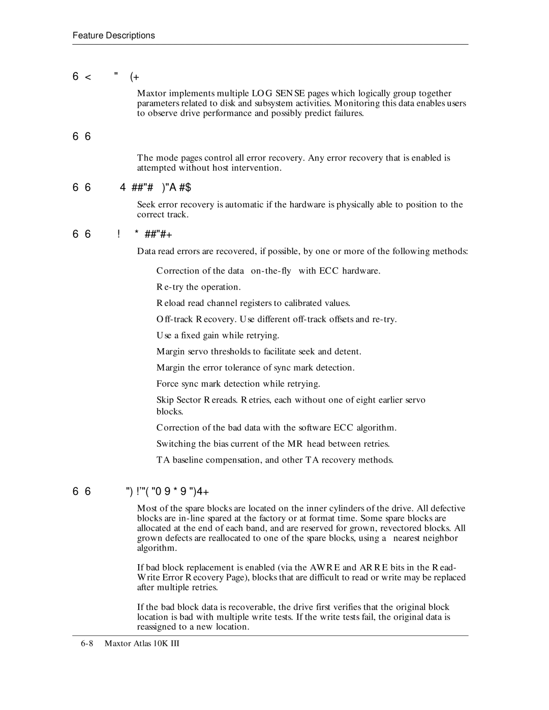 Maxtor 10K III manual Attempted without host intervention, Correct track 