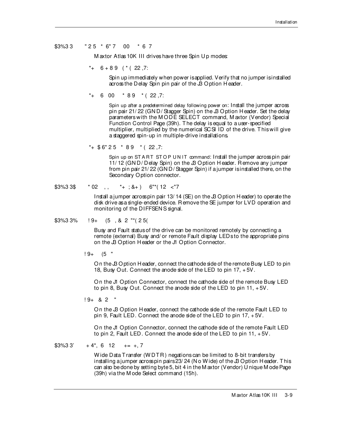 Maxtor 10K III manual Installation 