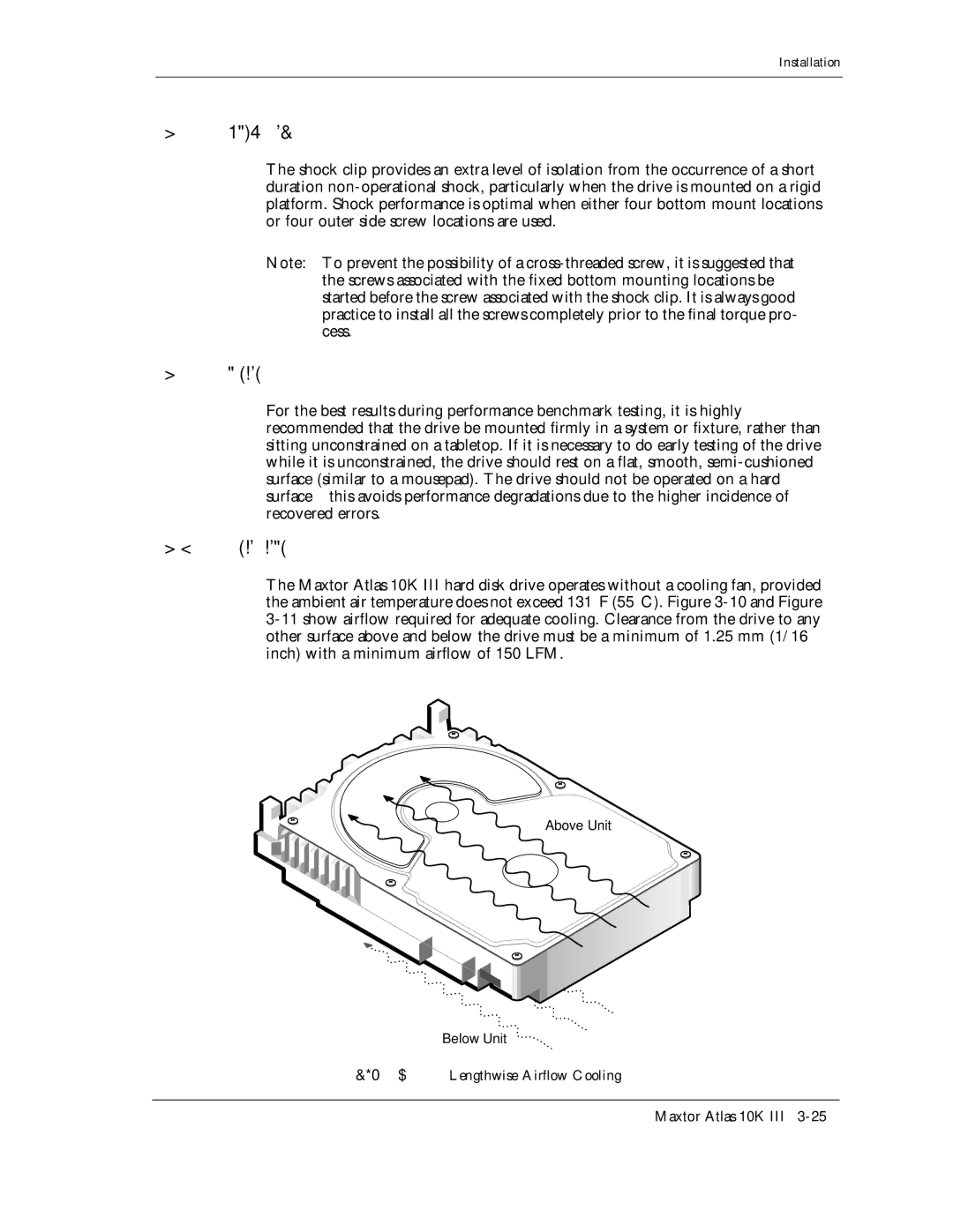 Maxtor 10K III manual Lengthwise Airflow Cooling 