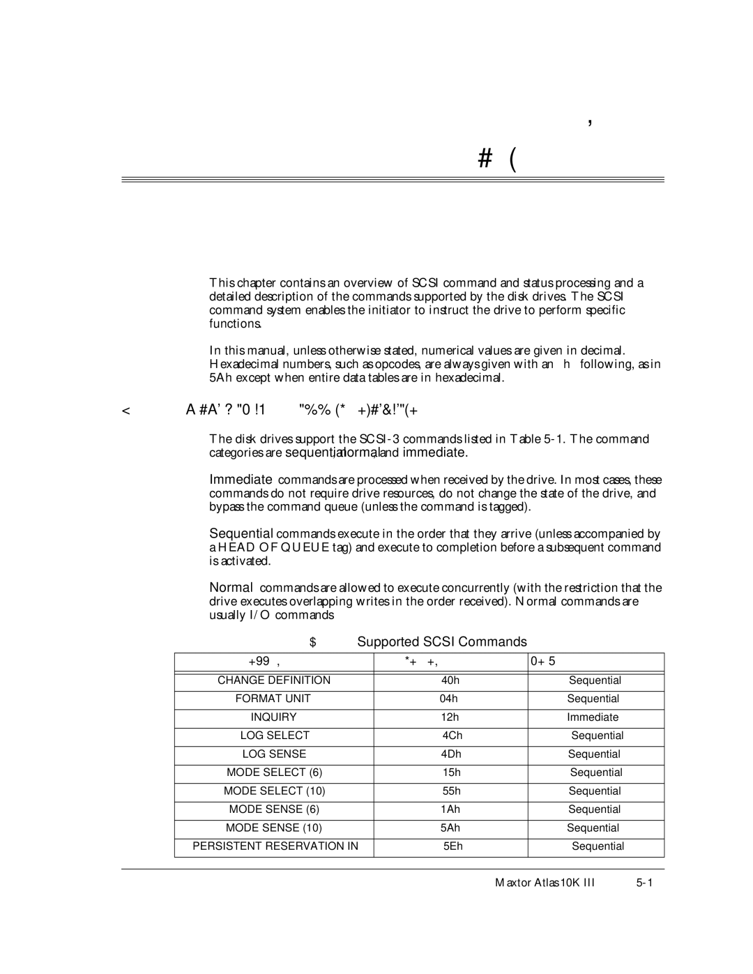 Maxtor 10K III manual Supported Scsi Commands, Format Unit, Inquiry, Mode Sense, Persistent Reservation 