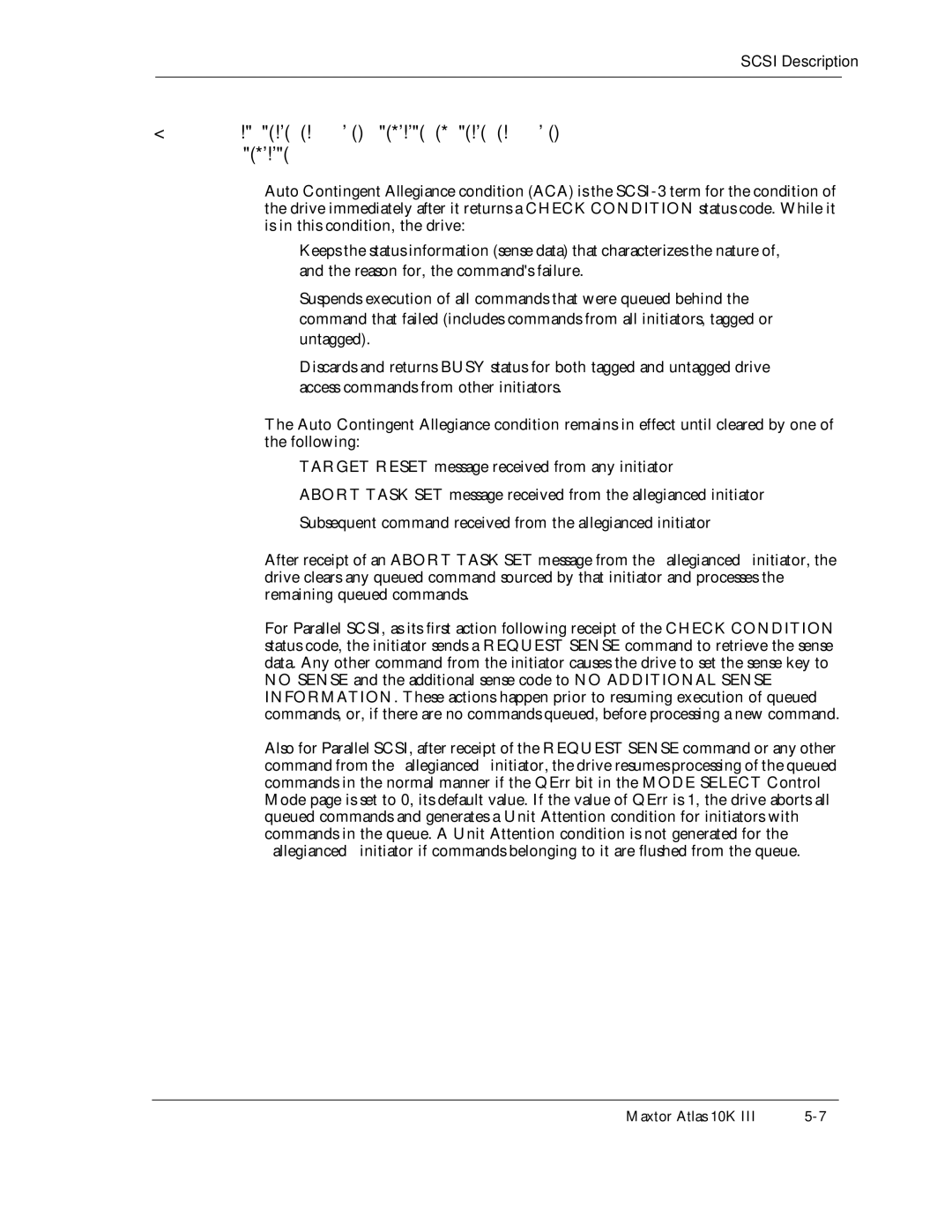 Maxtor 10K III manual Scsi Description 