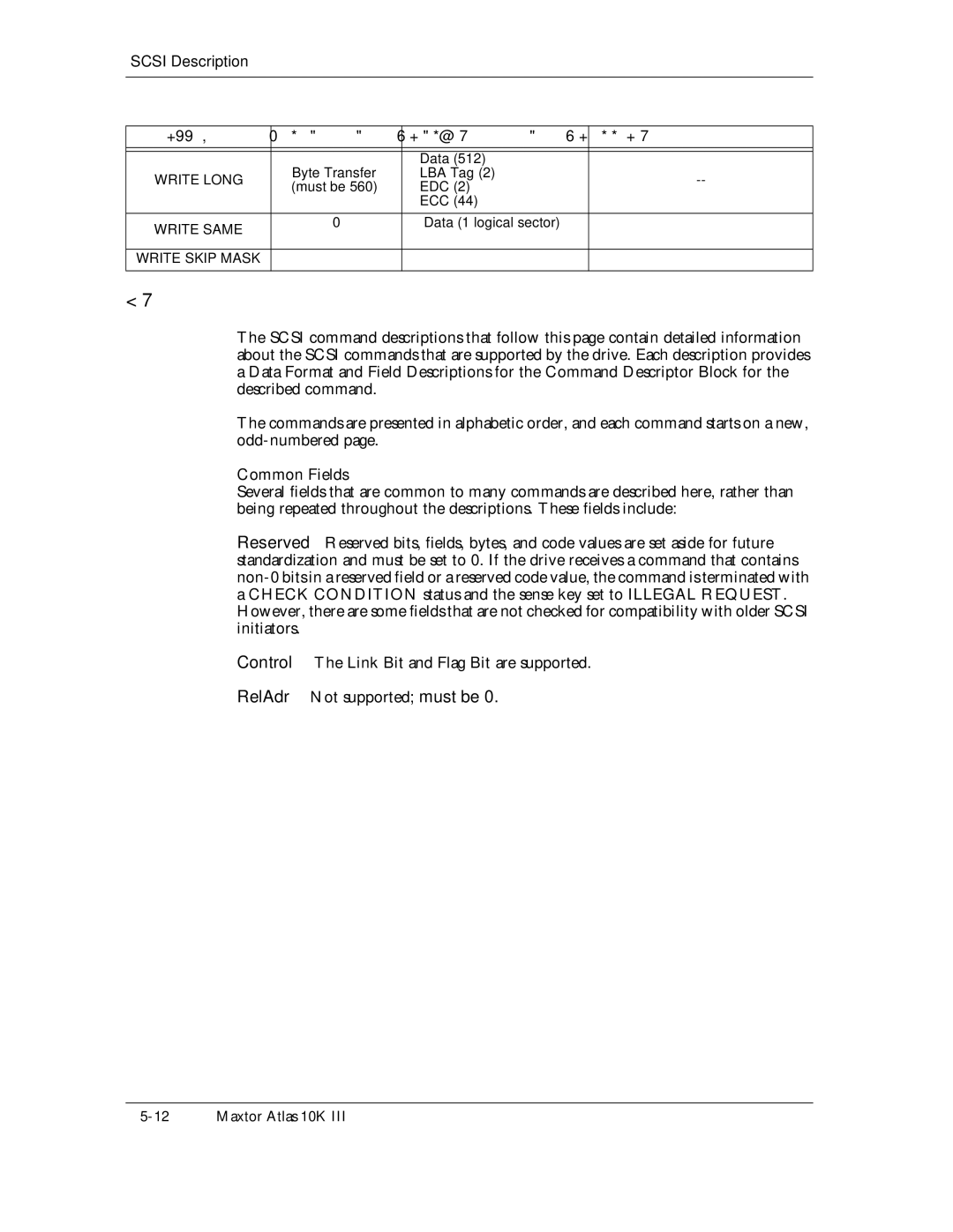 Maxtor 10K III manual Data 5, Byte Transfer LBA Tag Must be EDC ECC, Data 1 logical sector 