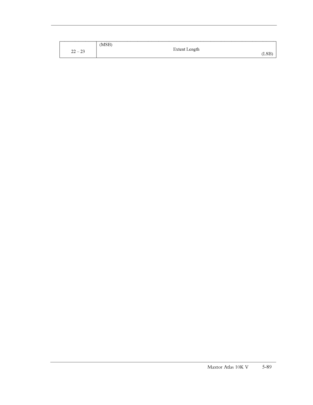 Maxtor 10K V manual Extent Length 