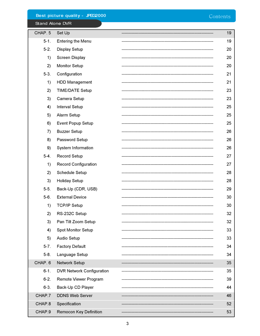 Maxtor 16Channel Stand Alone DVR manual CHAP.7, CHAP.8, CHAP.9 