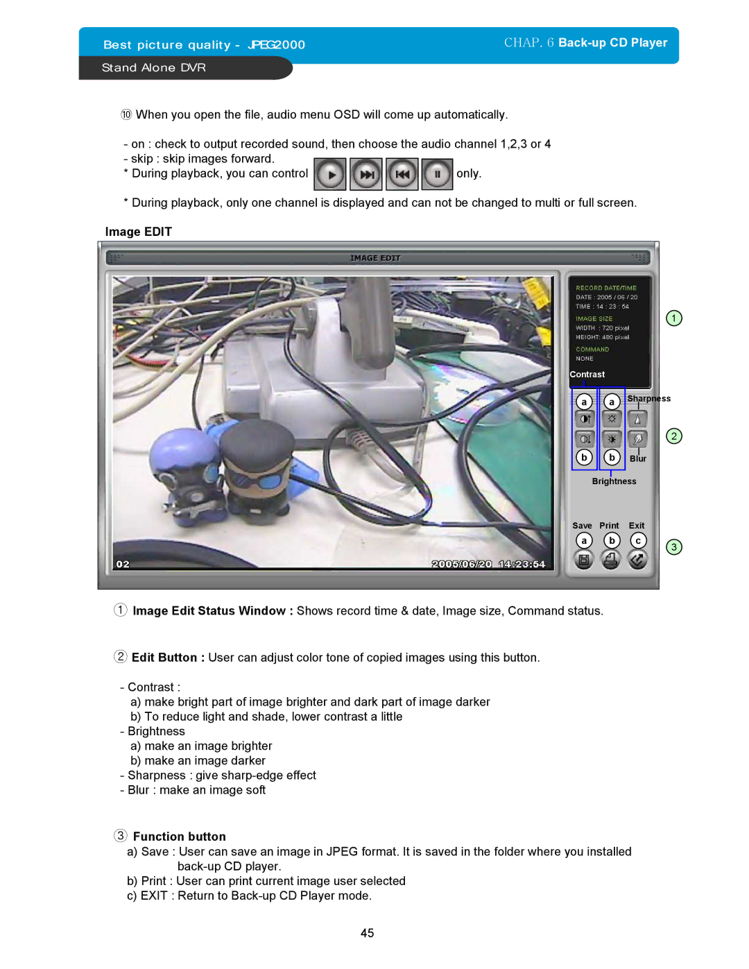 Maxtor 16Channel Stand Alone DVR manual Blur 