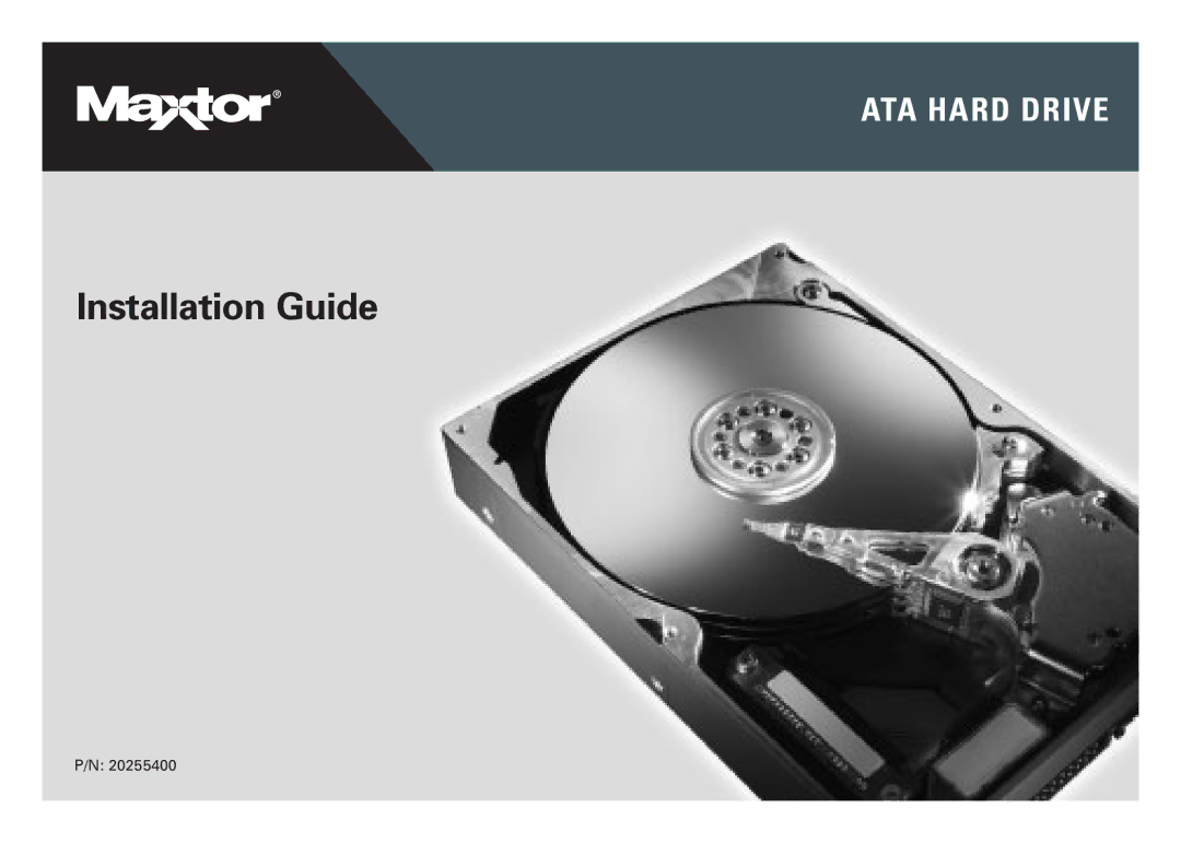 Maxtor 20255400 manual Installation Guide 