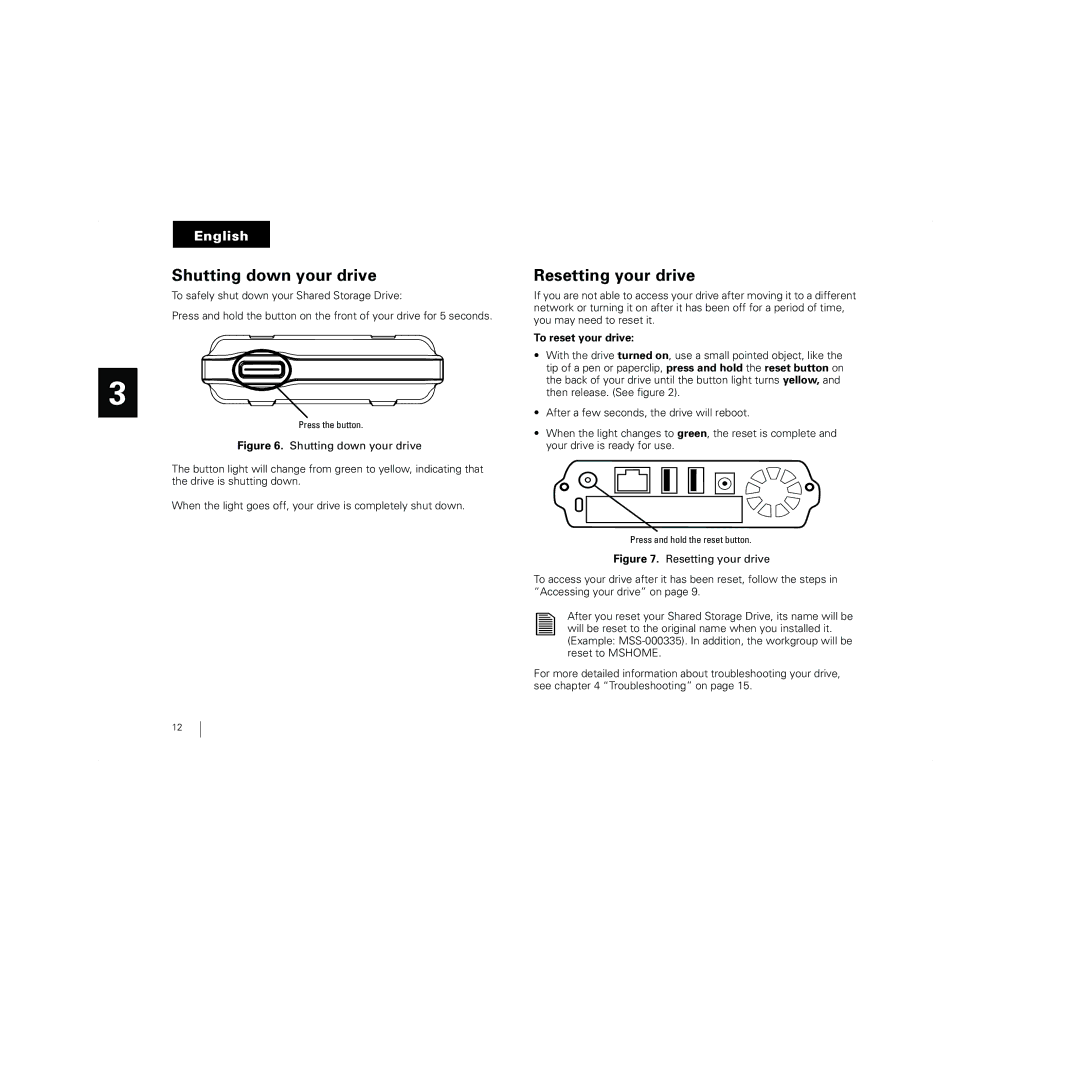 Maxtor 20274700 warranty Shutting down your drive, Resetting your drive, To reset your drive 