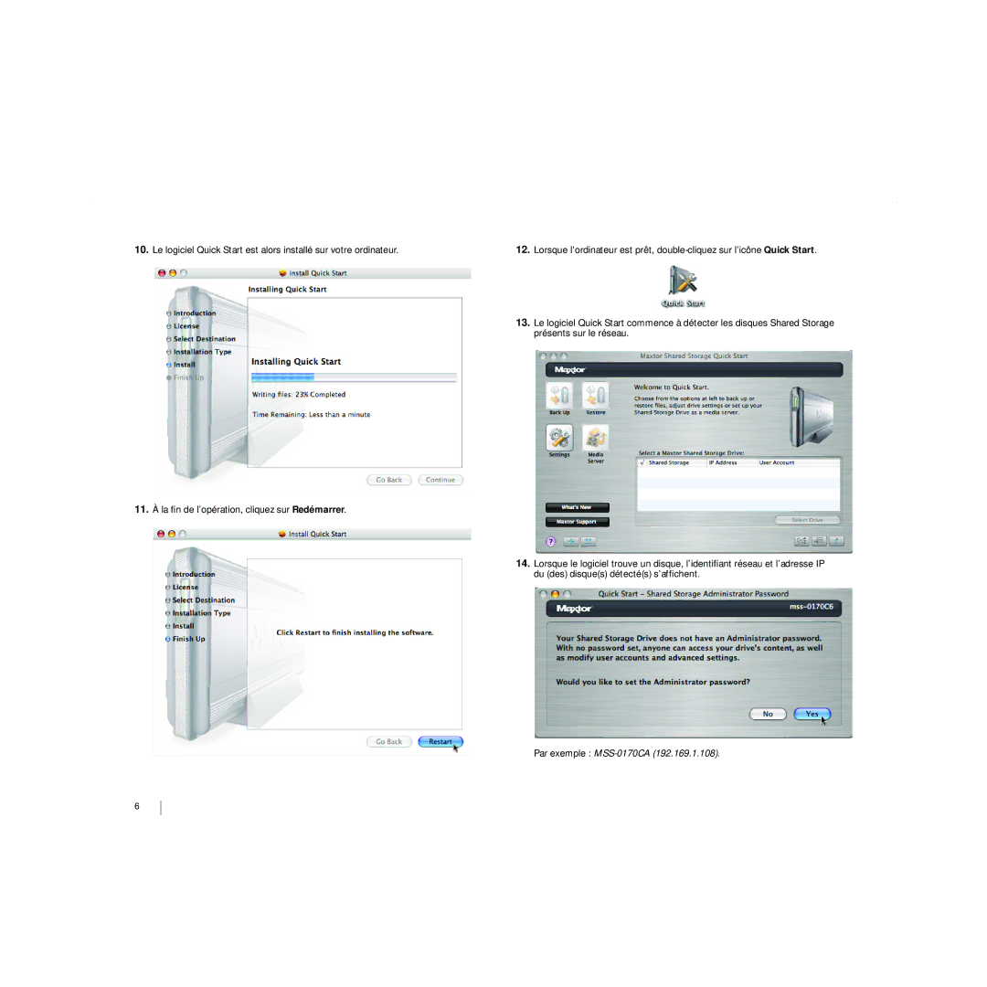 Maxtor 20297501 manual Par exemple MSS-0170CA 