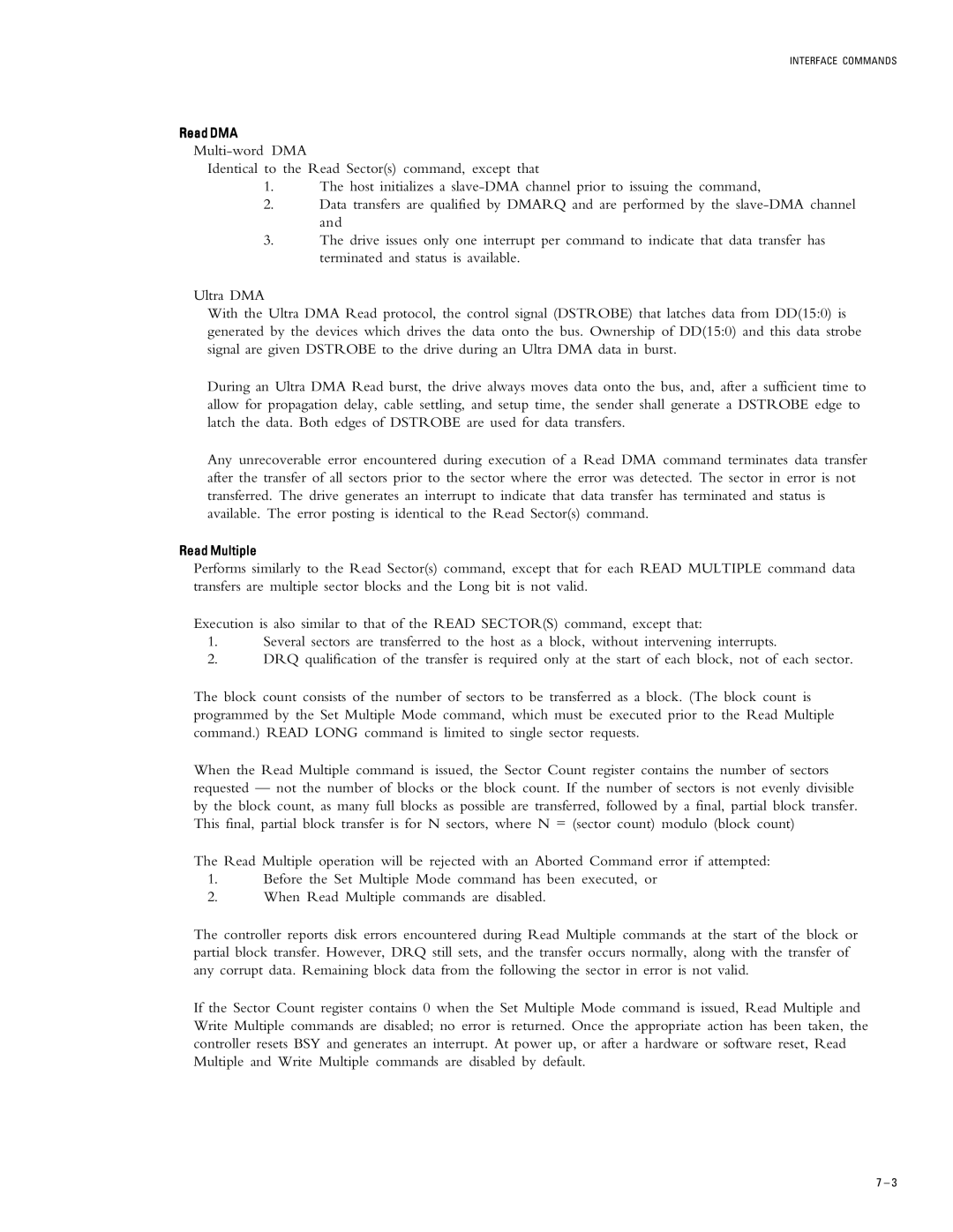 Maxtor 2R010H1, 2R015H1 specifications Read DMA 