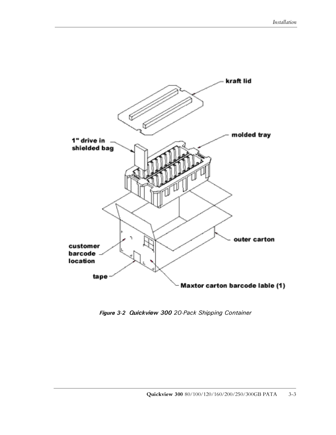 Maxtor manual 2Quickview 300 20-Pack Shipping Container 