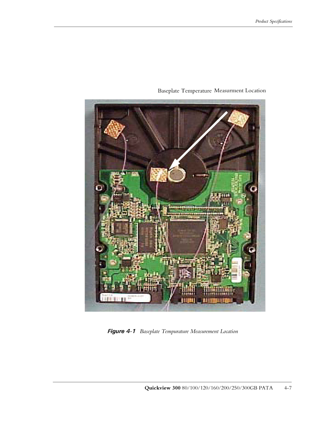 Maxtor 300 manual 1Baseplate Tempurature Measurement Location 