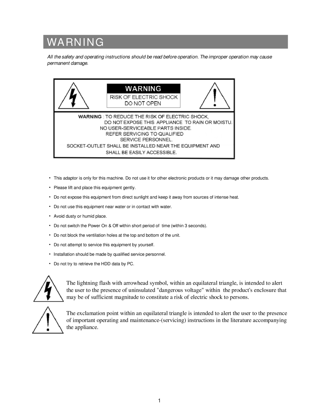 Maxtor 4 CH user manual 