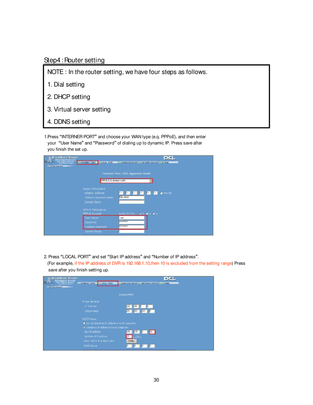 Maxtor 773W V1.0 user manual Router setting 