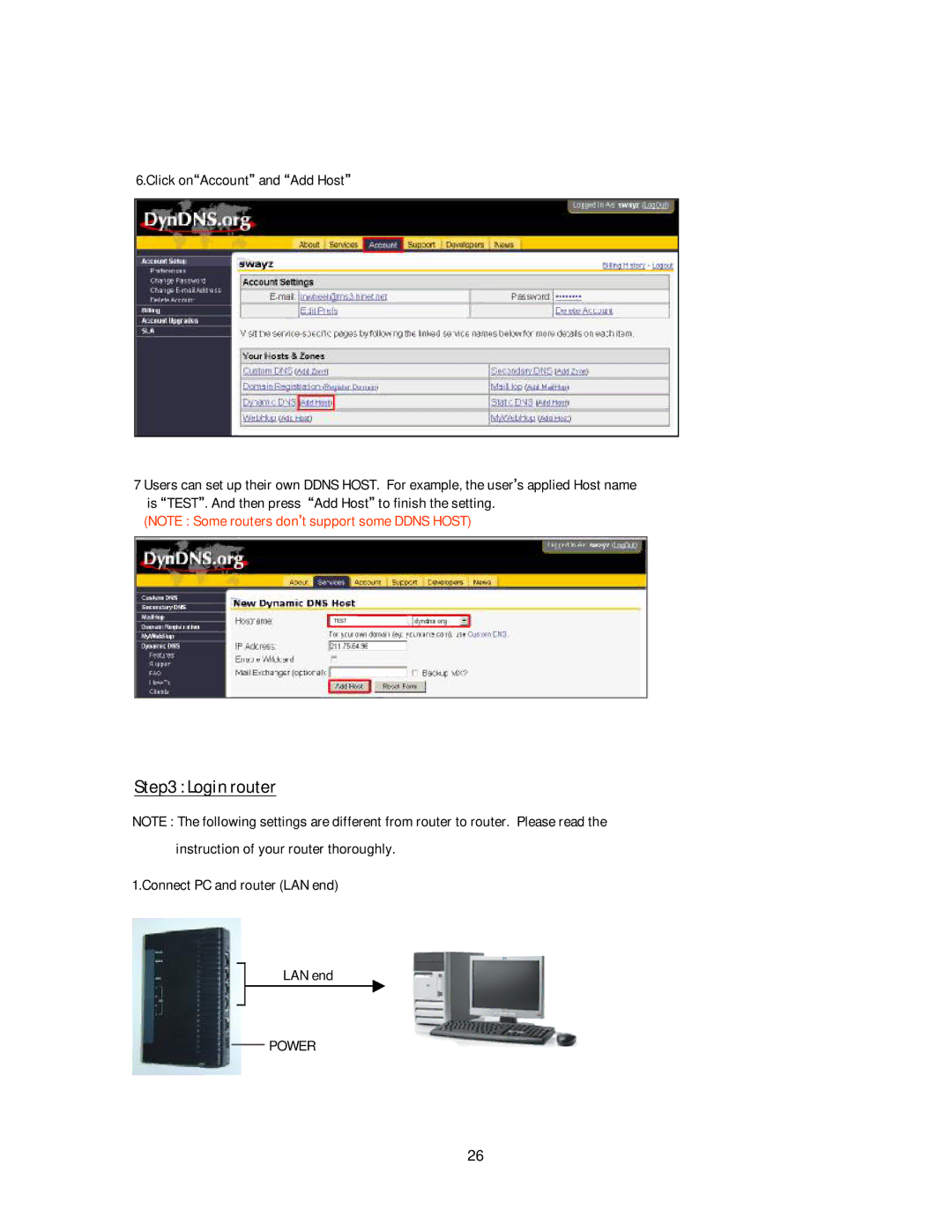 Maxtor 777 W V1.0 user manual Login router 