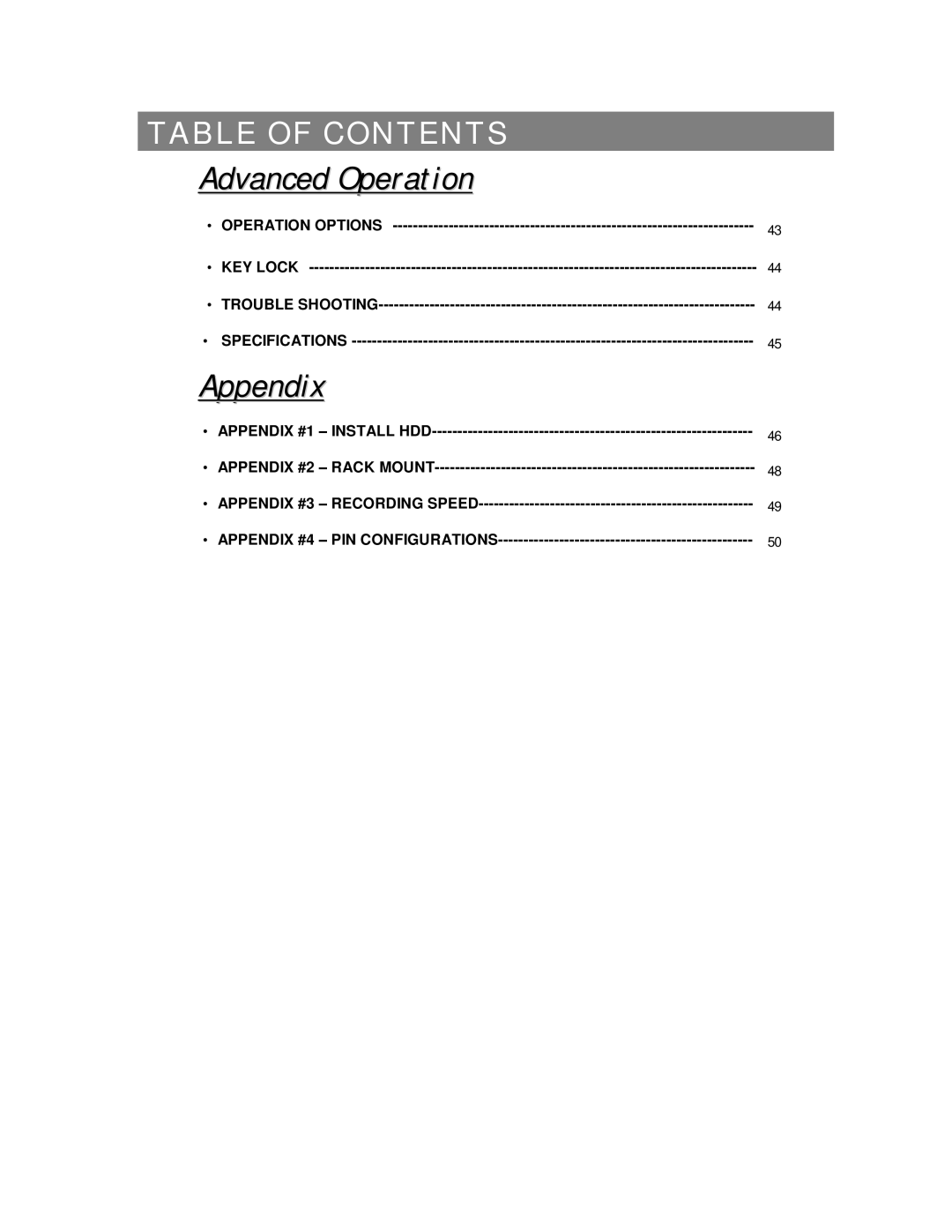 Maxtor 777 W V1.0 user manual Advanced Operation 