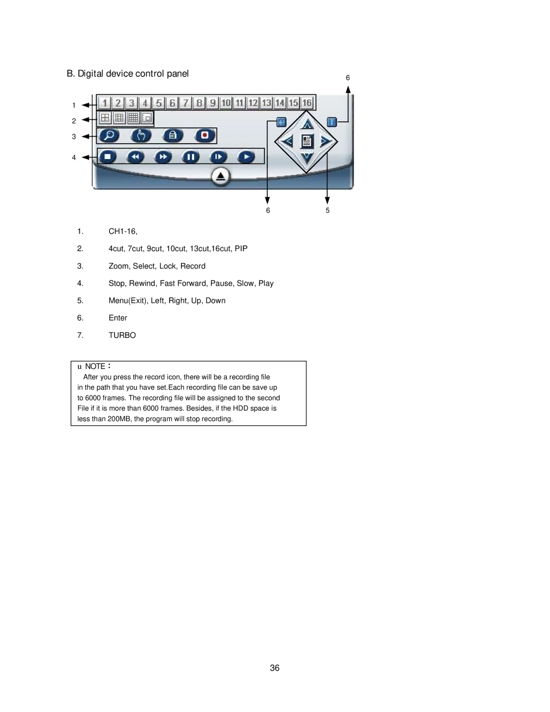 Maxtor 777 W V1.0 user manual Digital device control panel, Turbo 