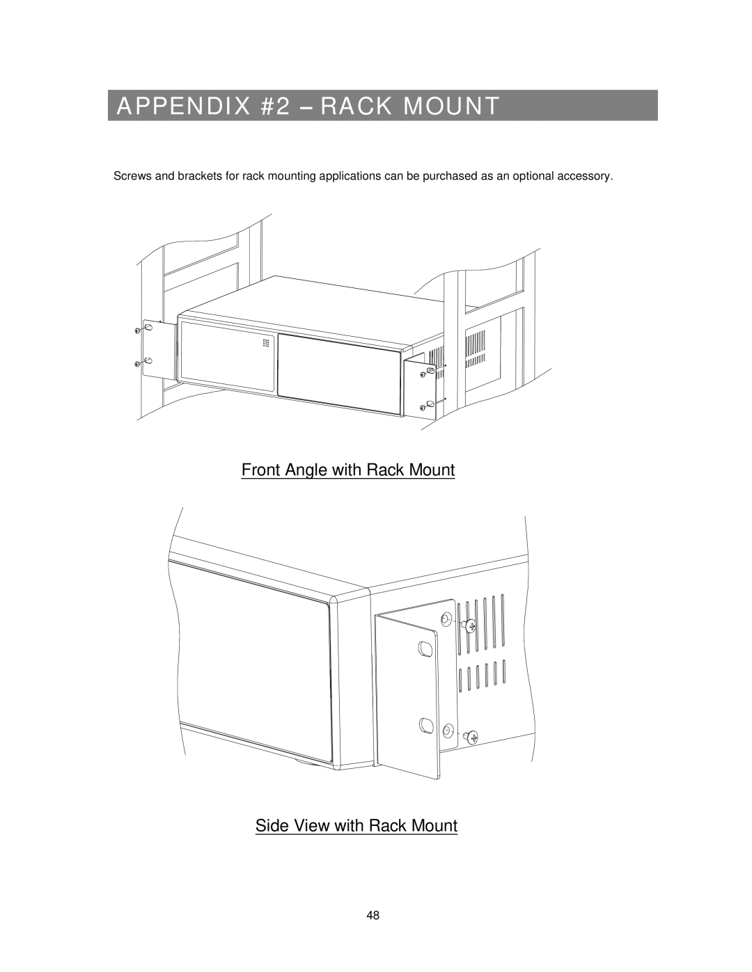 Maxtor 777 W V1.0 user manual Appendix #2 Rack Mount 