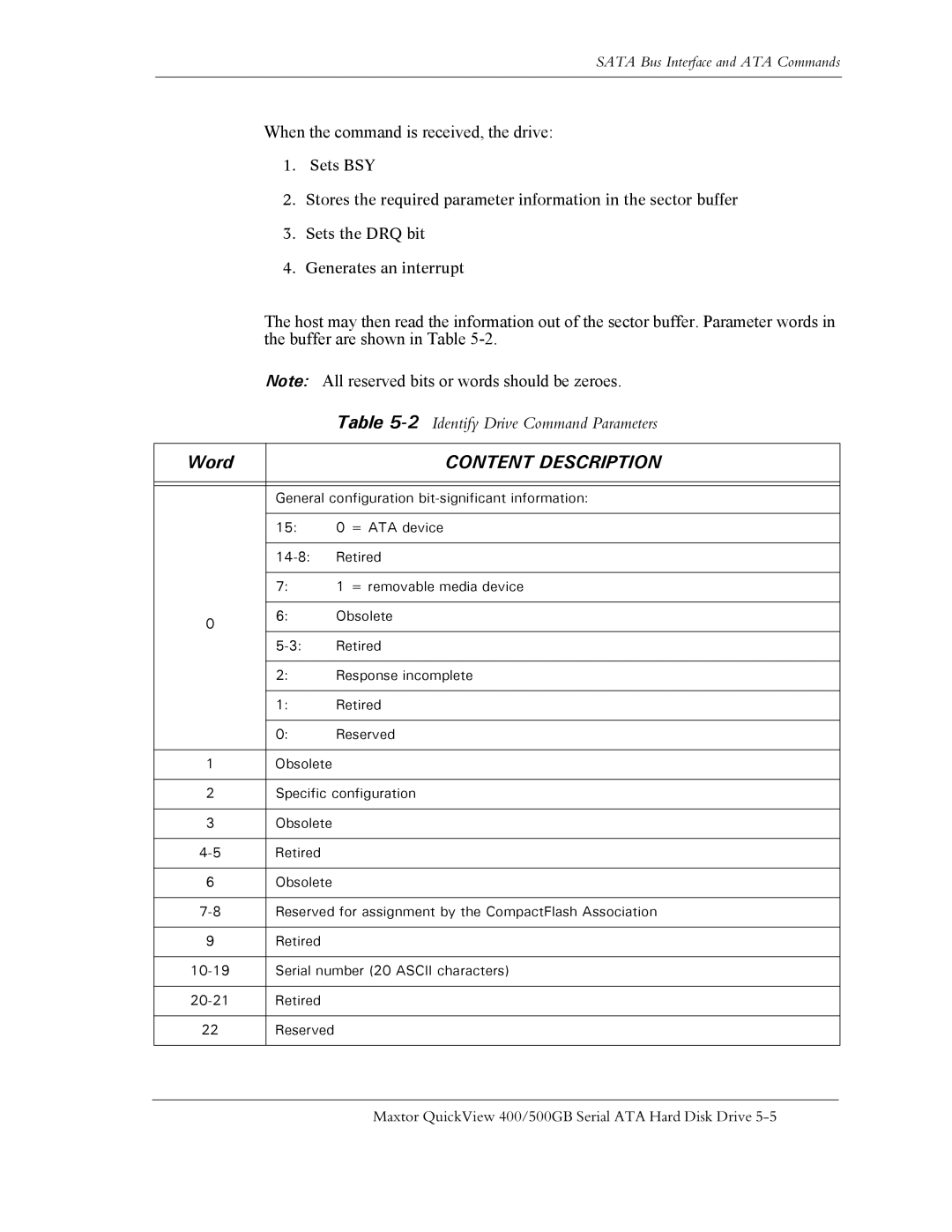 Maxtor ATA manual Content Description 