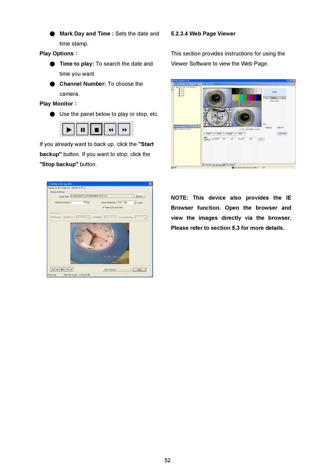 Maxtor AVE MVDR-5000 operation manual Channel Number To choose, Web Page Viewer 