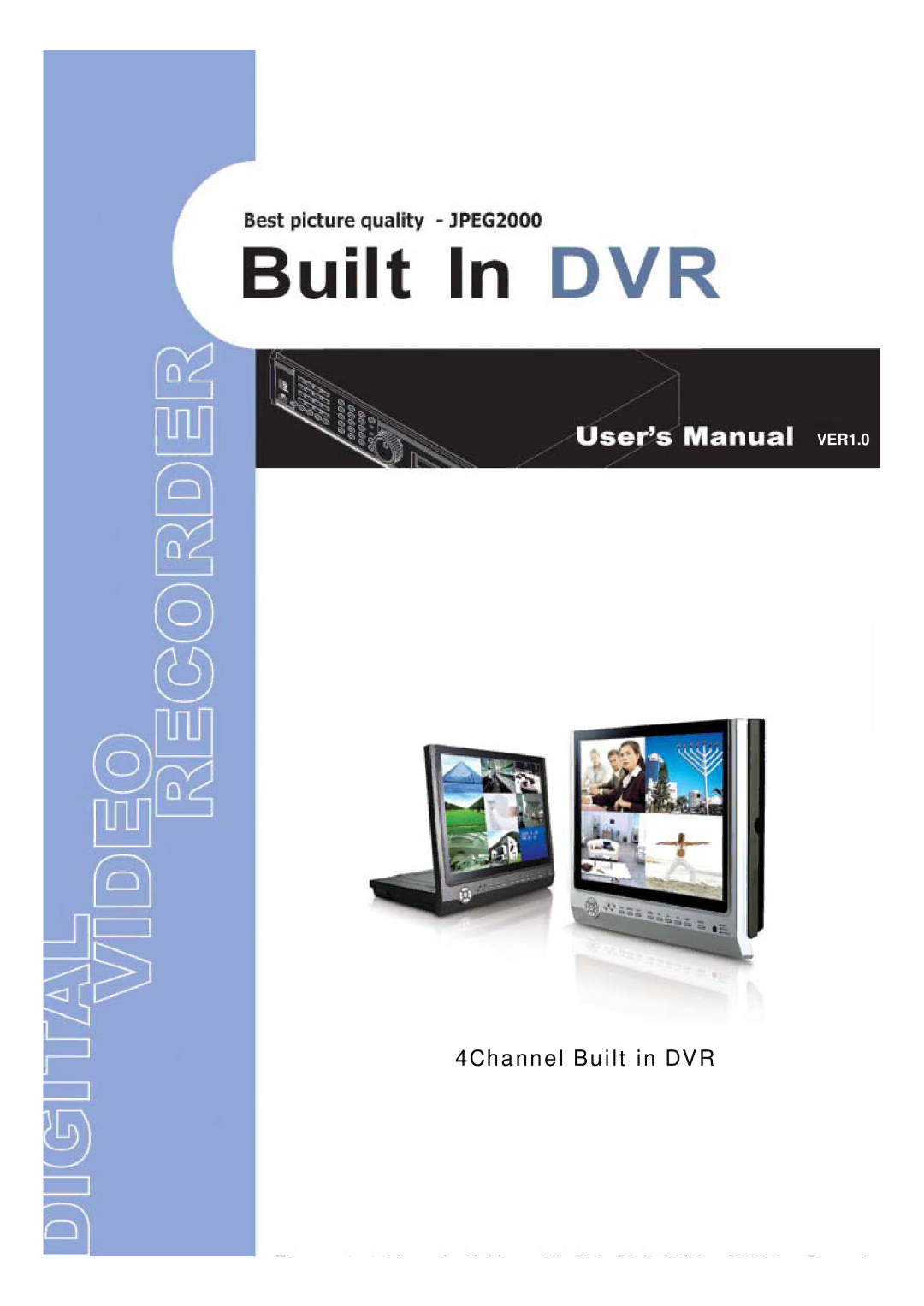 Maxtor Built in Digital Video Recorder manual 4Channel Built in DVR 