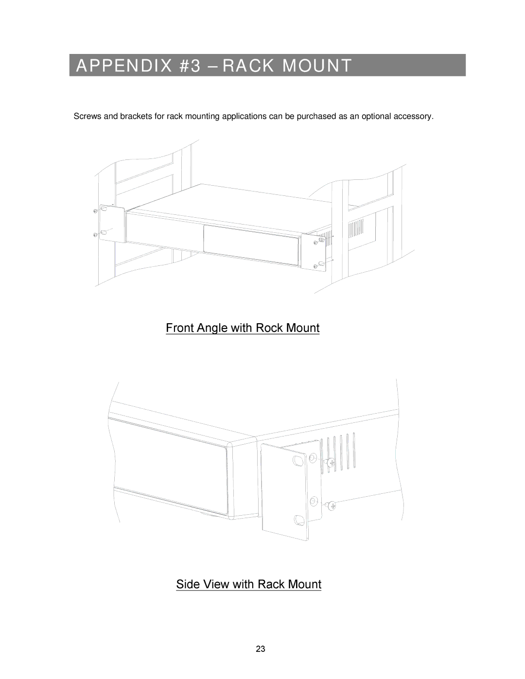 Maxtor CDR-04S manual Appendix #3 Rack Mount 