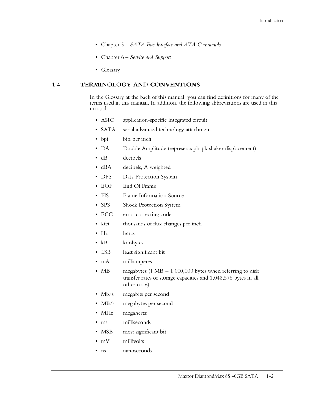 Maxtor Computer Drive manual Terminology and Conventions, Sata 