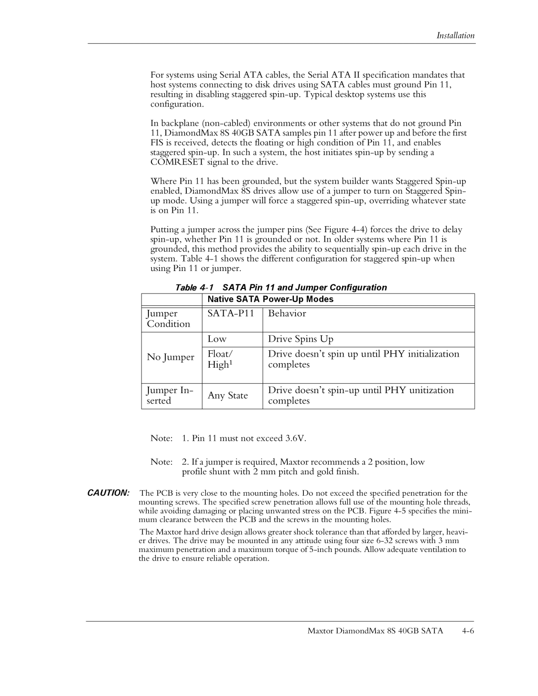 Maxtor Computer Drive manual SATA-P11 