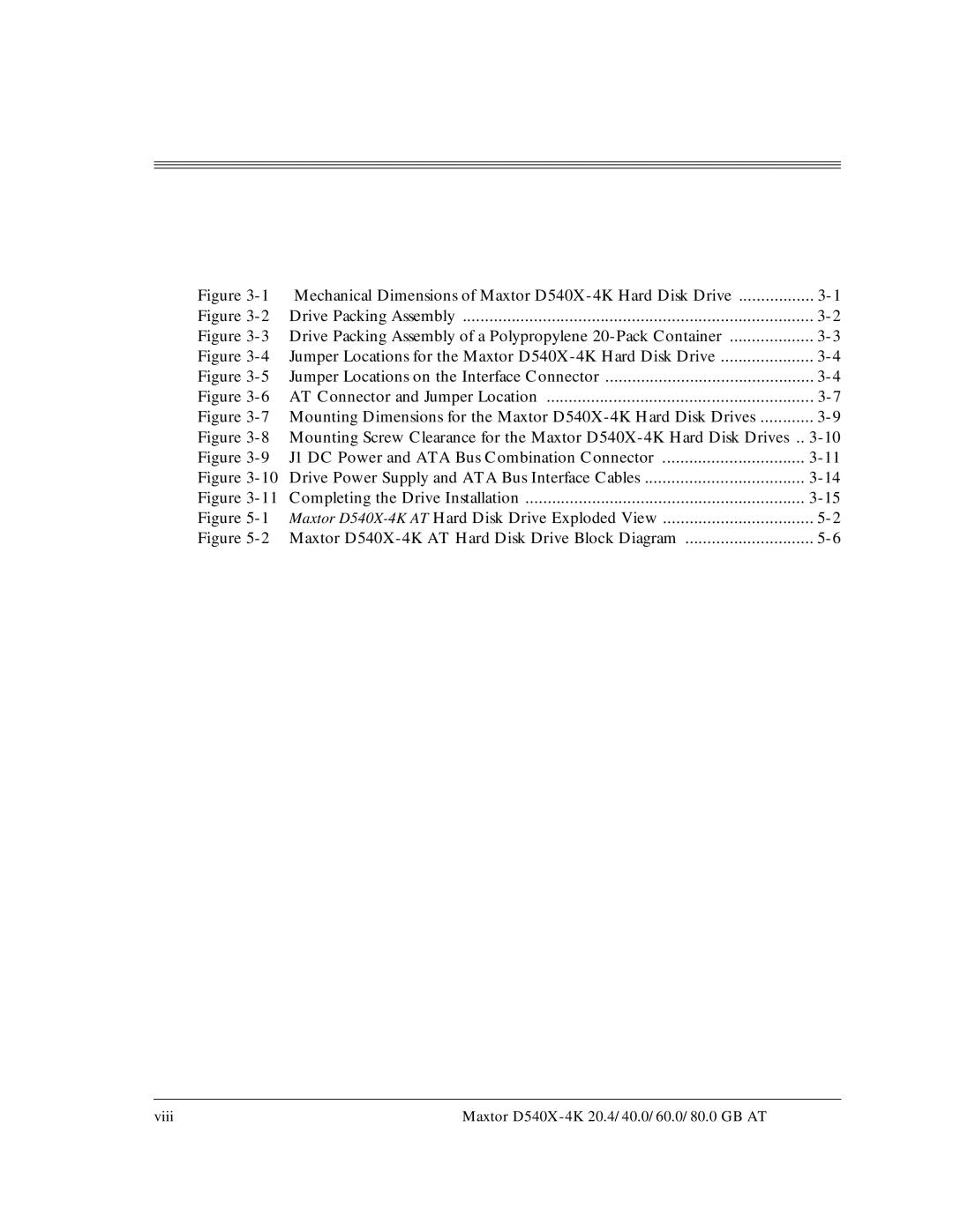 Maxtor manual Maxtor D540X-4K AT Hard Disk Drive Block Diagram 