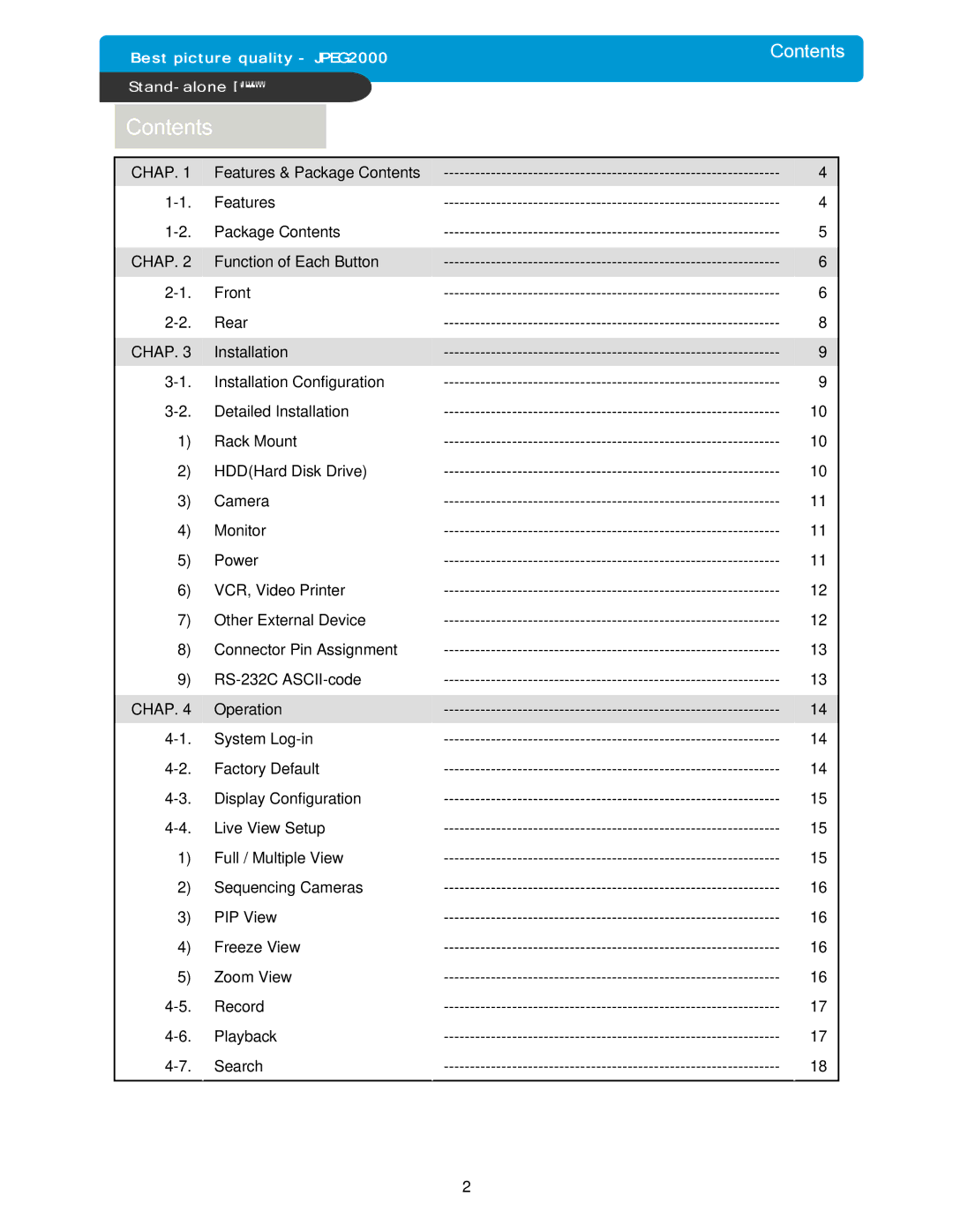 Maxtor DVMR manual Contents 