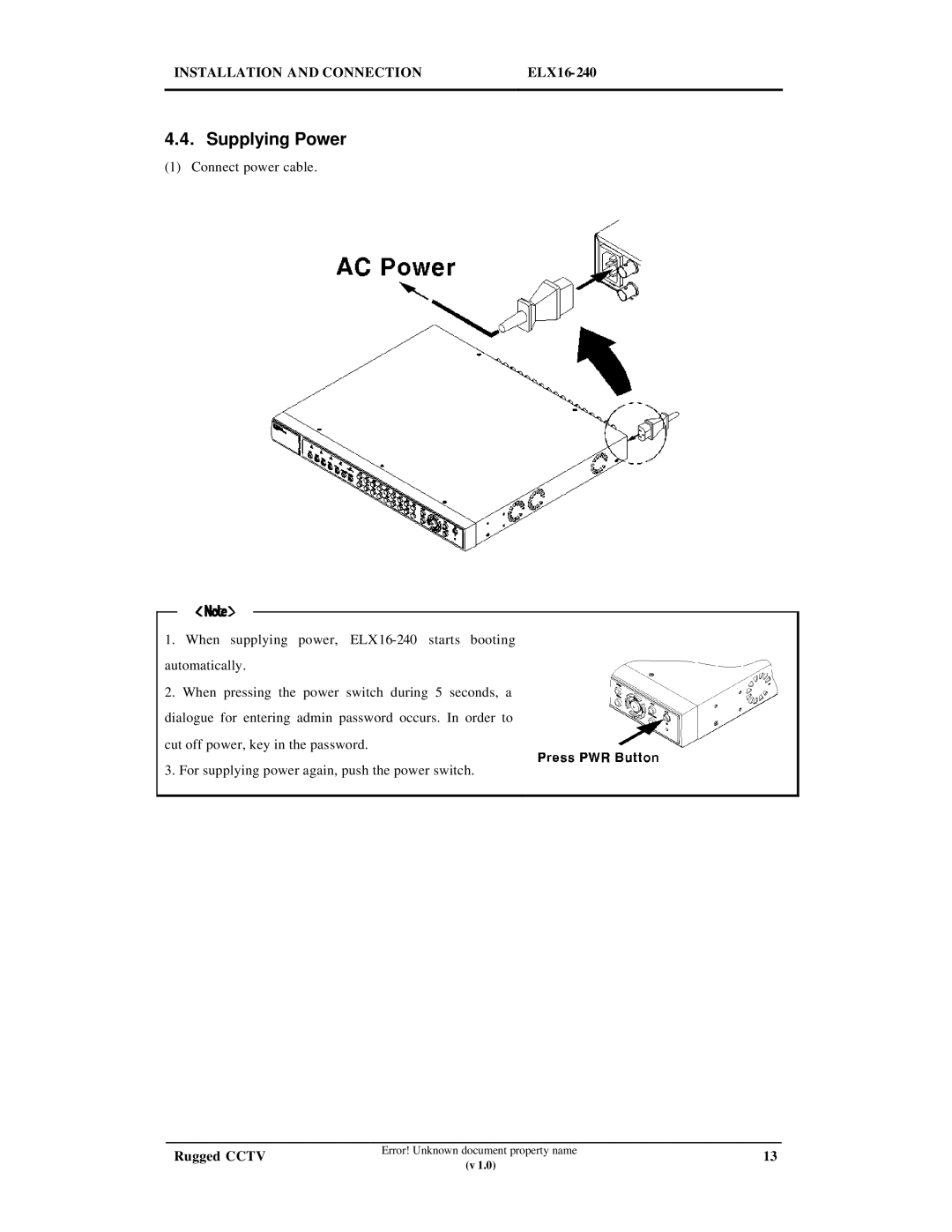 Maxtor ELX16-240 manual Supplying Power 