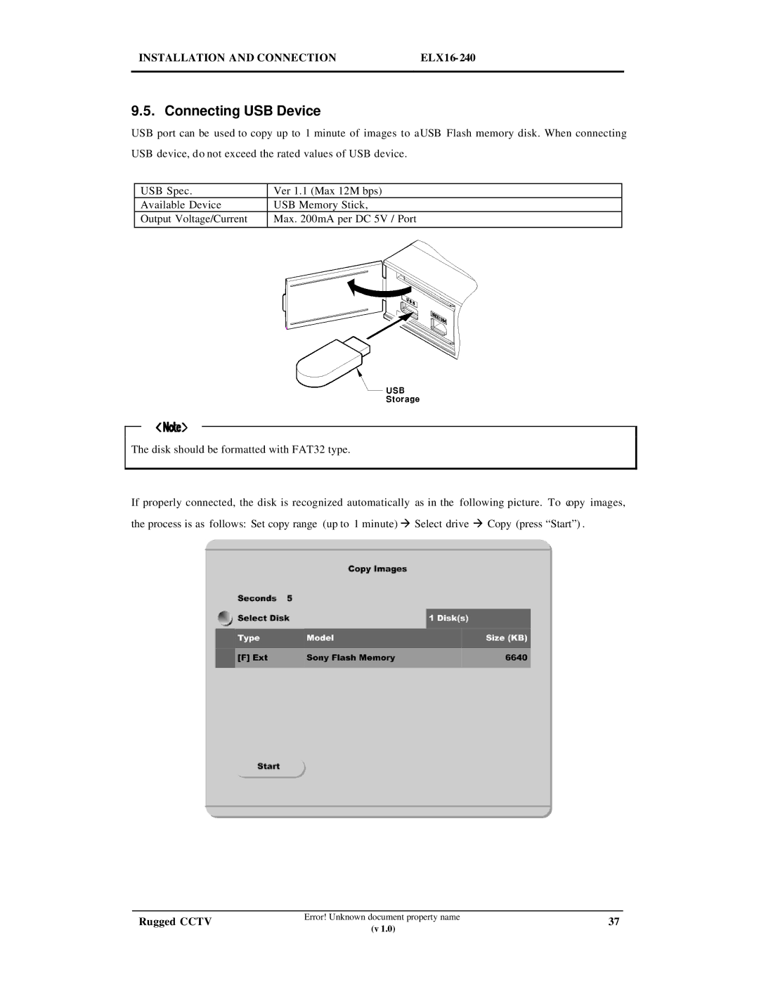 Maxtor ELX16-240 manual Connecting USB Device 