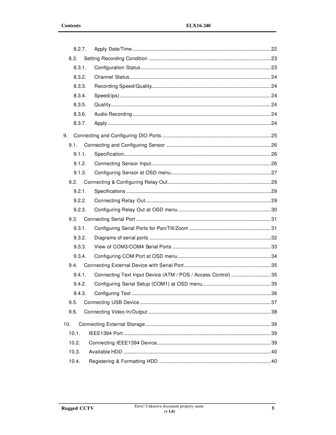 Maxtor manual Contents ELX16-240 