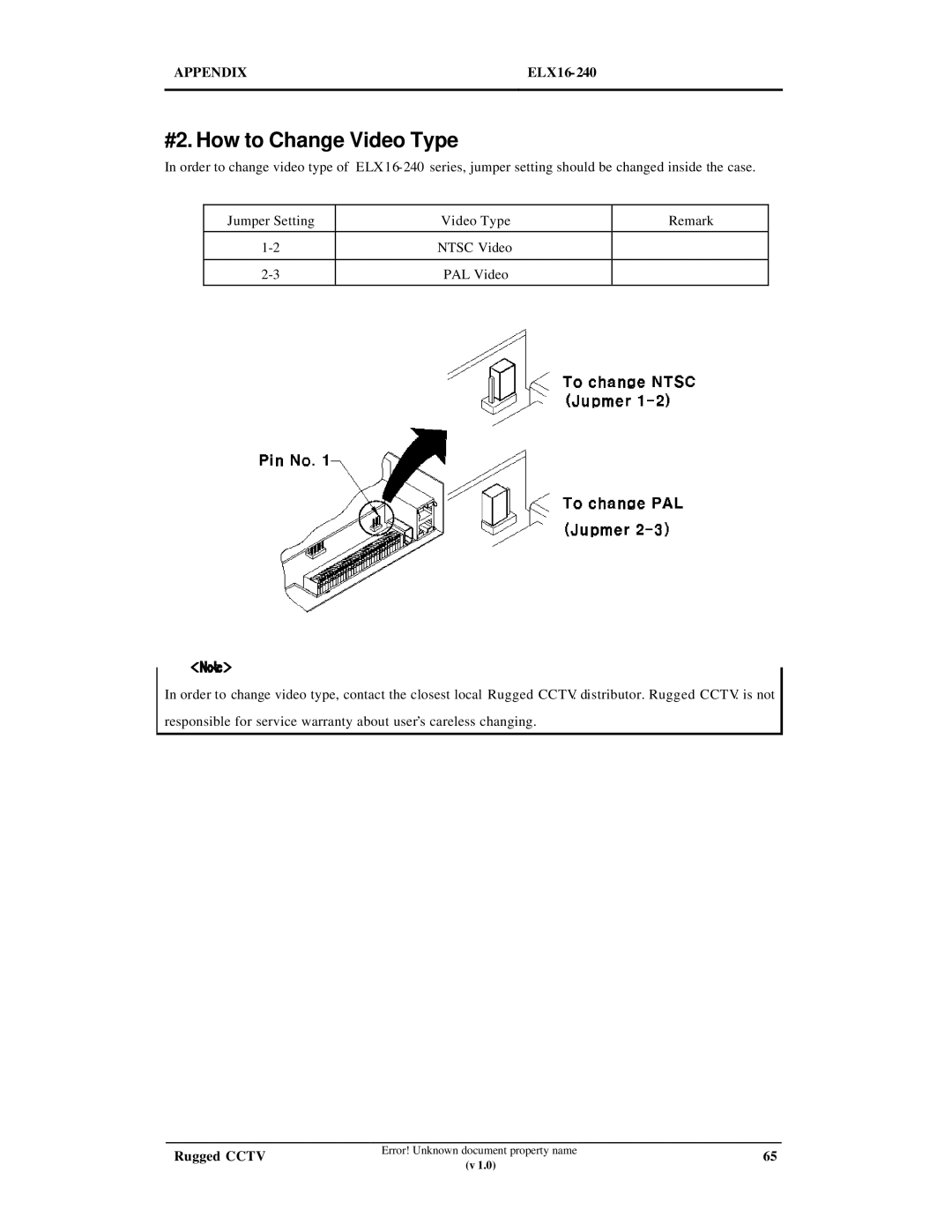 Maxtor ELX16-240 manual #2. How to Change Video Type 