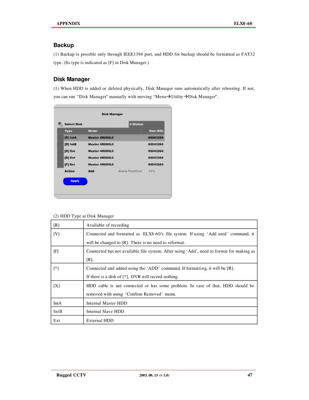 Maxtor ELX8-60 manual Backup, Disk Manager 