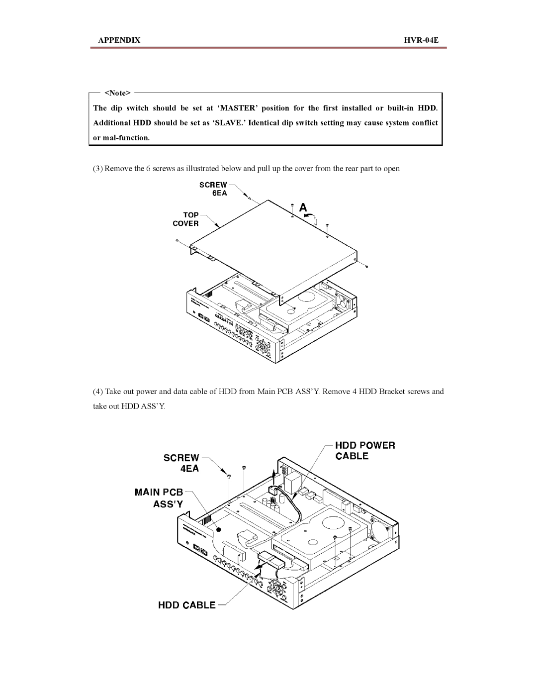 Maxtor HVR-04E manual Appendix 