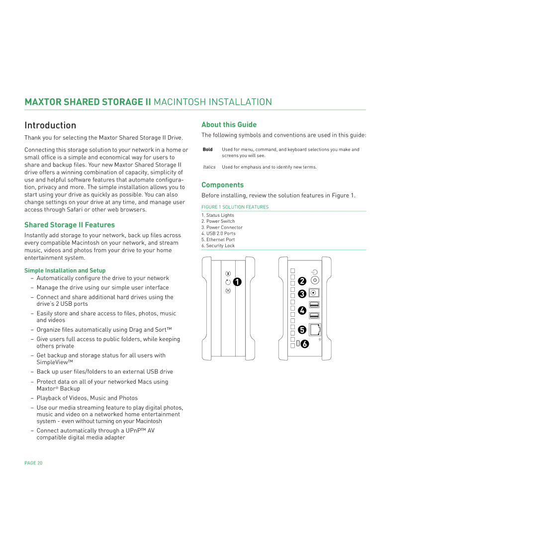 Maxtor manual Maxtor Shared Storage II Macintosh Installation 