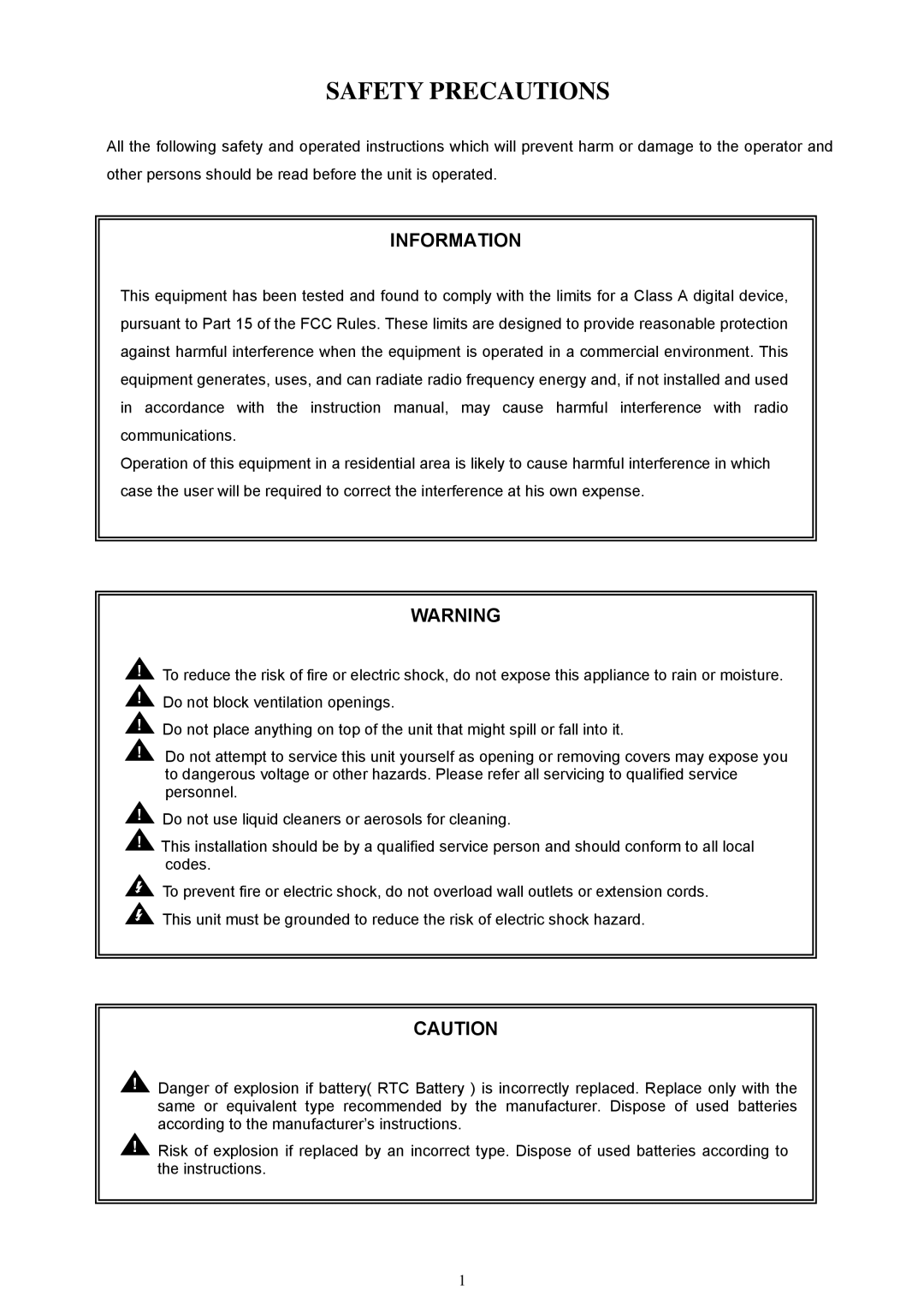 Maxtor MV-DR3000 operation manual Safety Precautions 