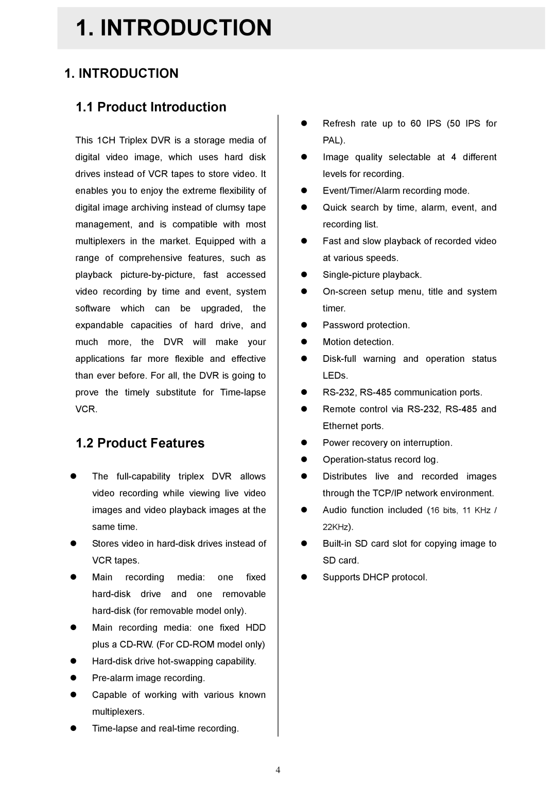 Maxtor MV-DR3000 operation manual Product Introduction, Product Features 