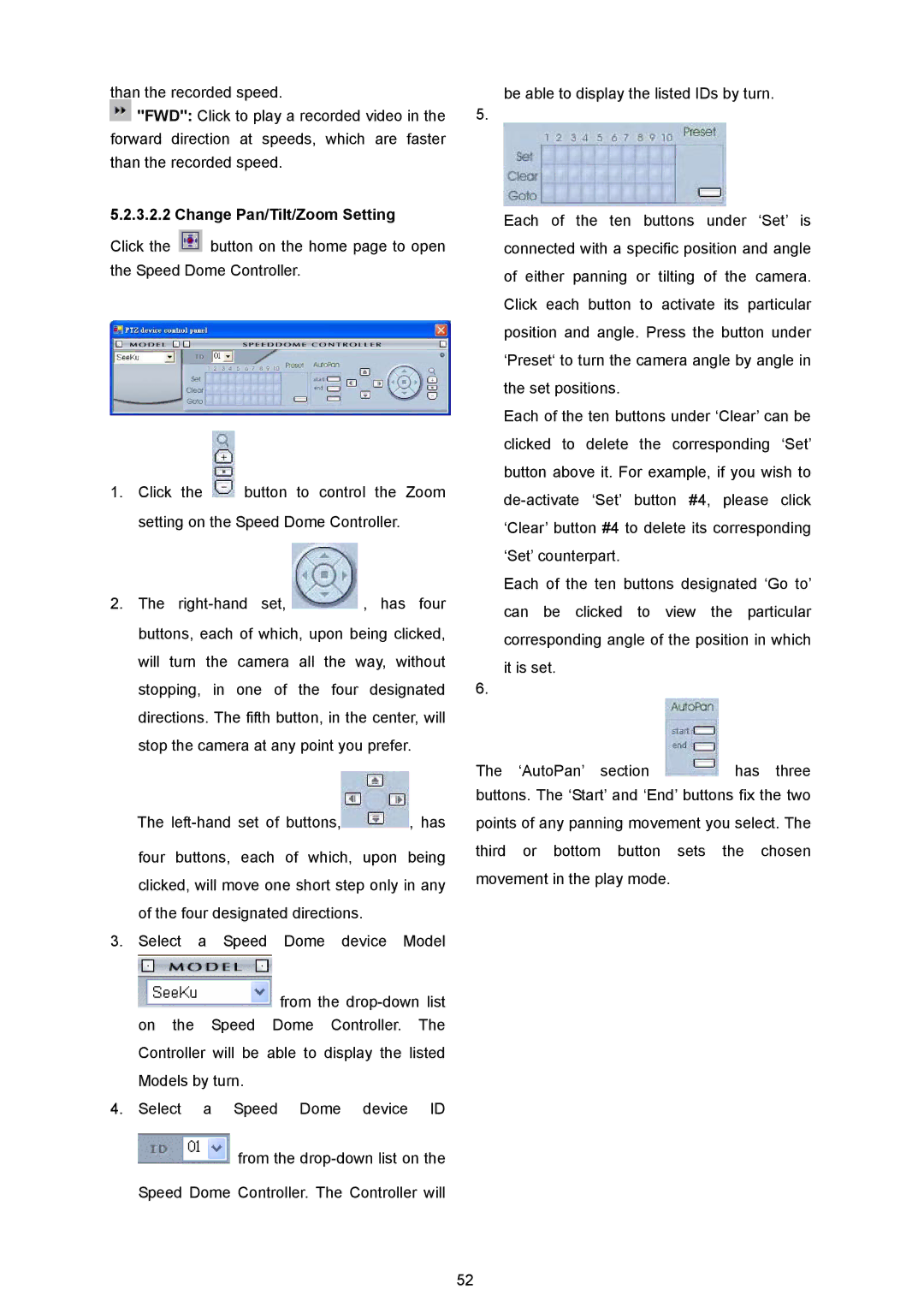 Maxtor MV-DR3000 operation manual Change Pan/Tilt/Zoom Setting 