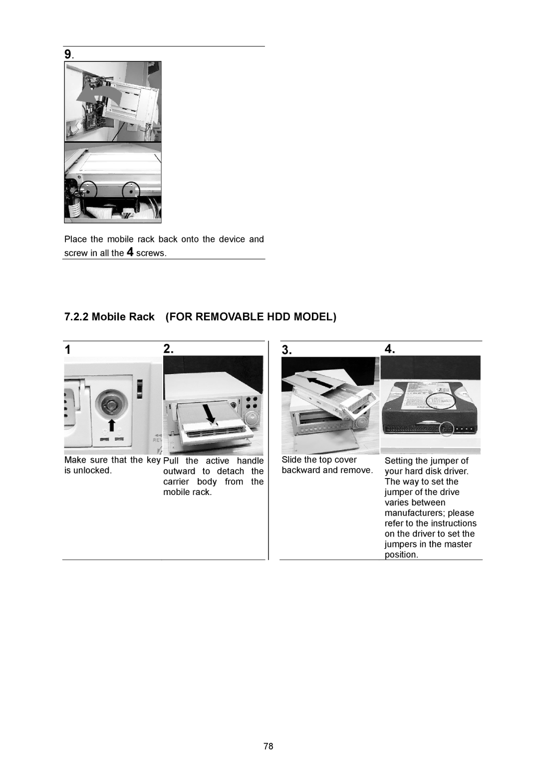 Maxtor MV-DR3000 operation manual Mobile Rack for Removable HDD Model 