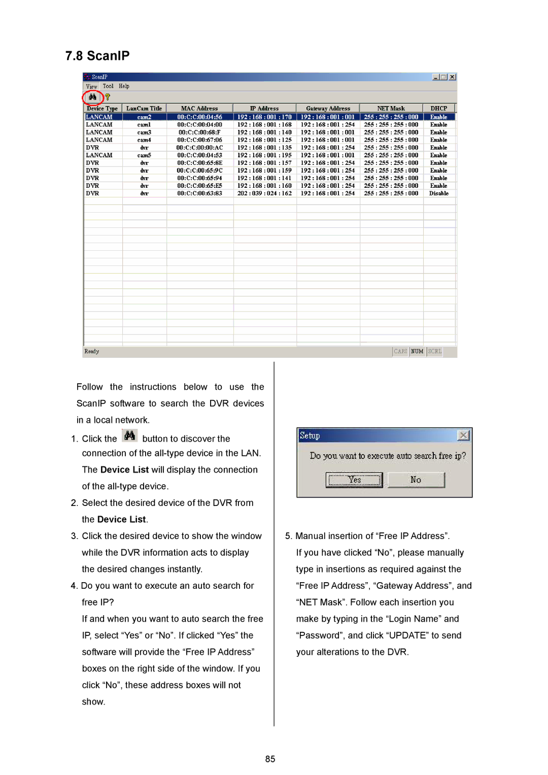 Maxtor MV-DR3000 operation manual ScanIP 