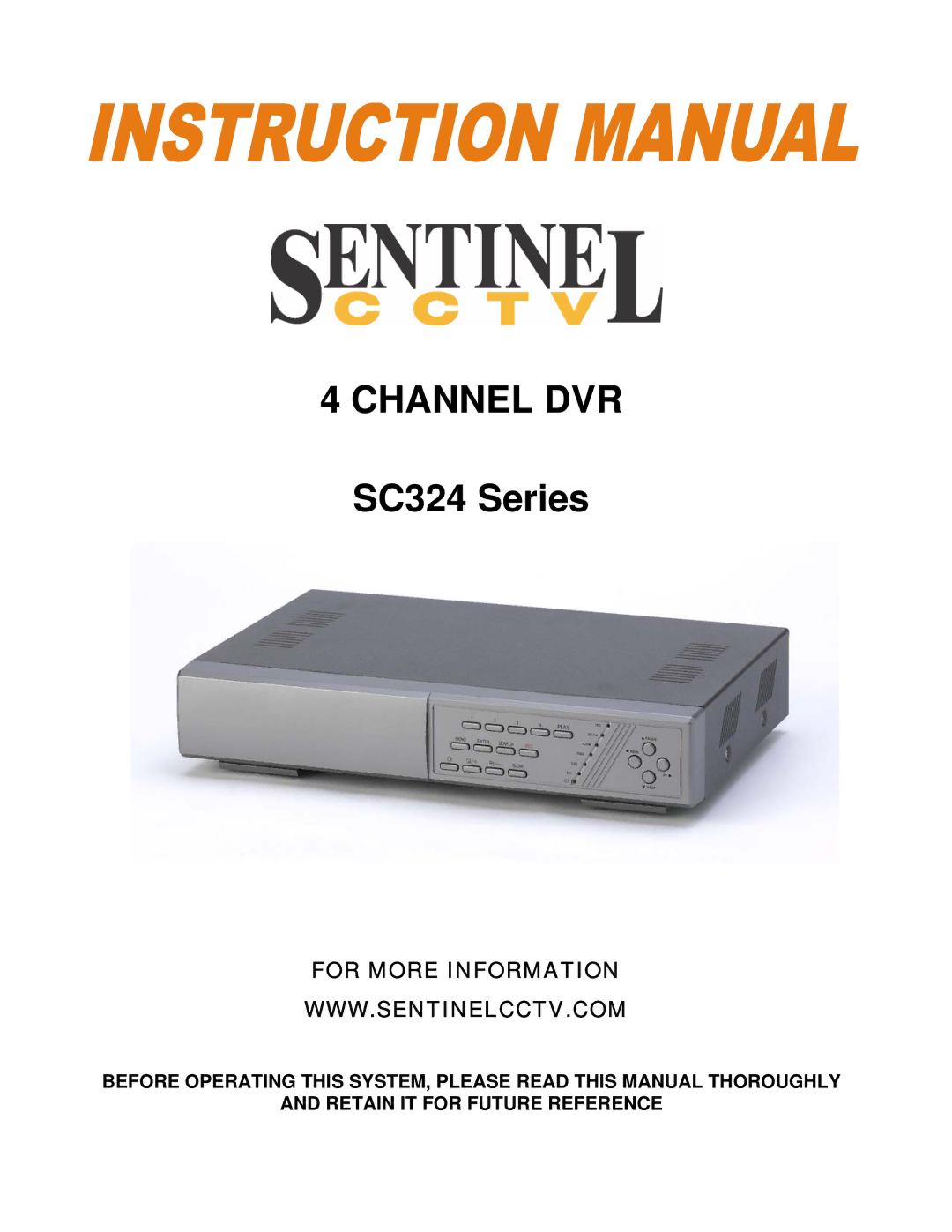 Maxtor SC324 manual Channel DVR 