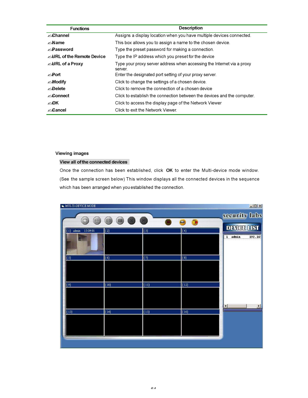 Maxtor SLD240 operation manual ??Ok, Click to access the display page of the Network Viewer 