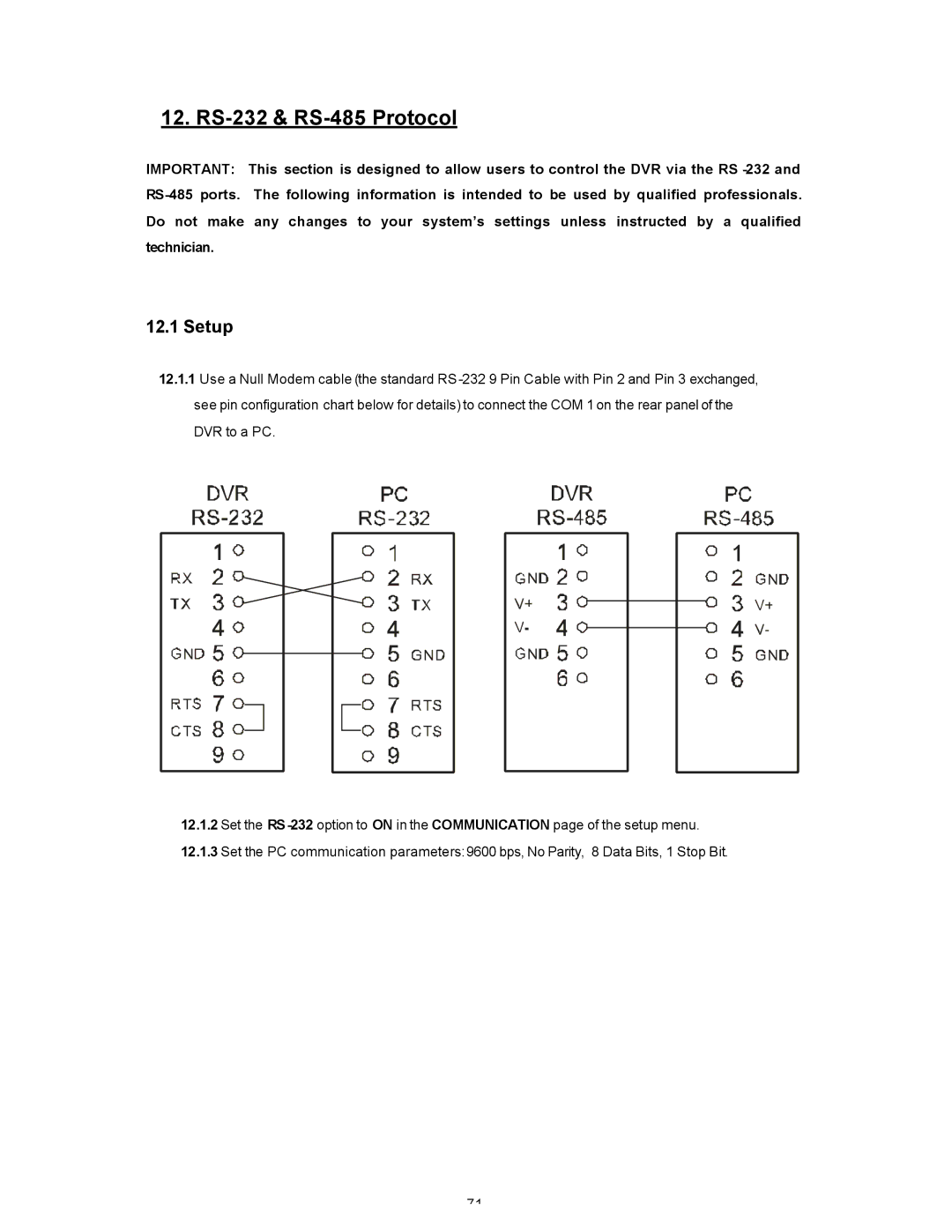 Maxtor SLD240 operation manual RS-232 & RS-485 Protocol, Setup 