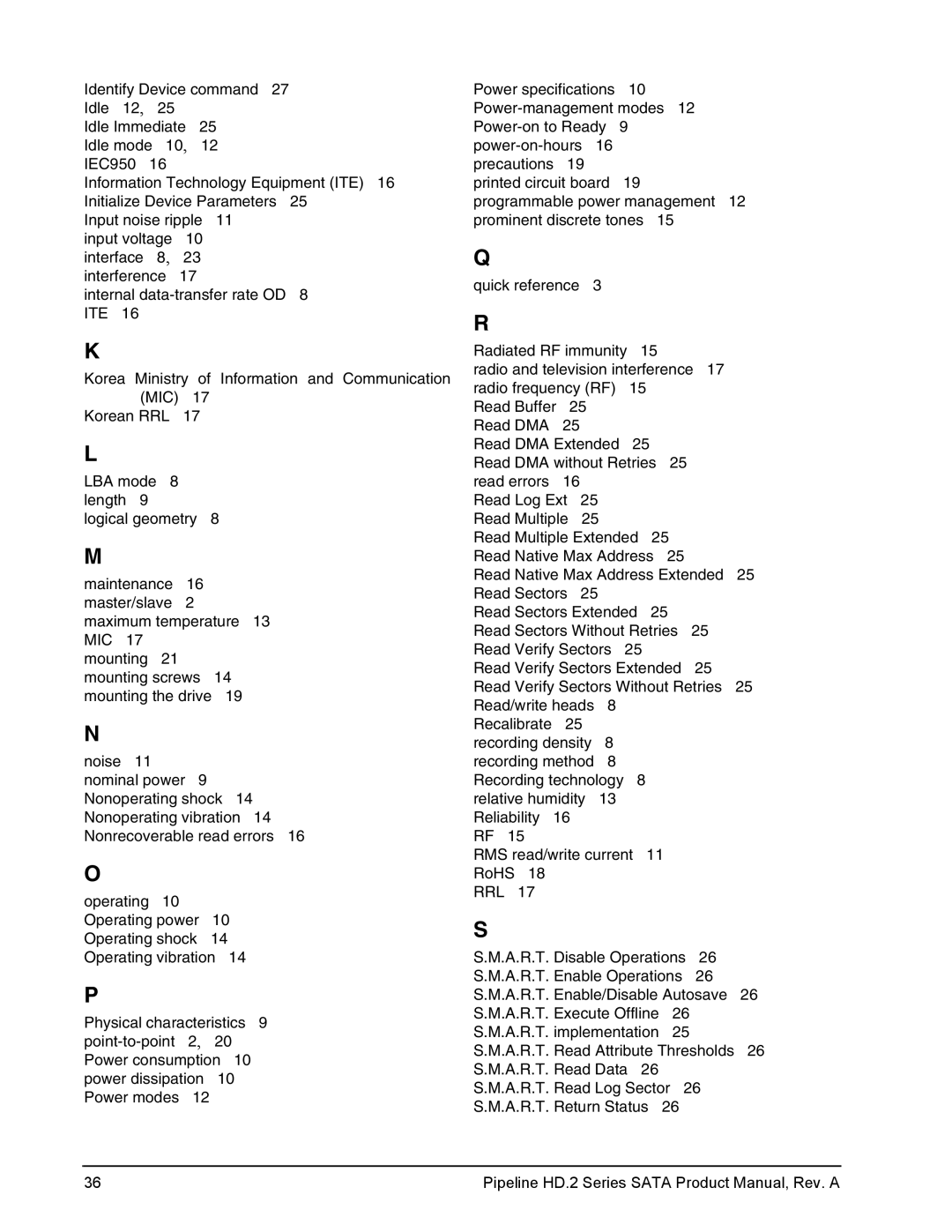 Maxtor ST3500312CS, ST31000424CS, ST3250312CS, ST3500414CS, ST31000322CS manual Ite 